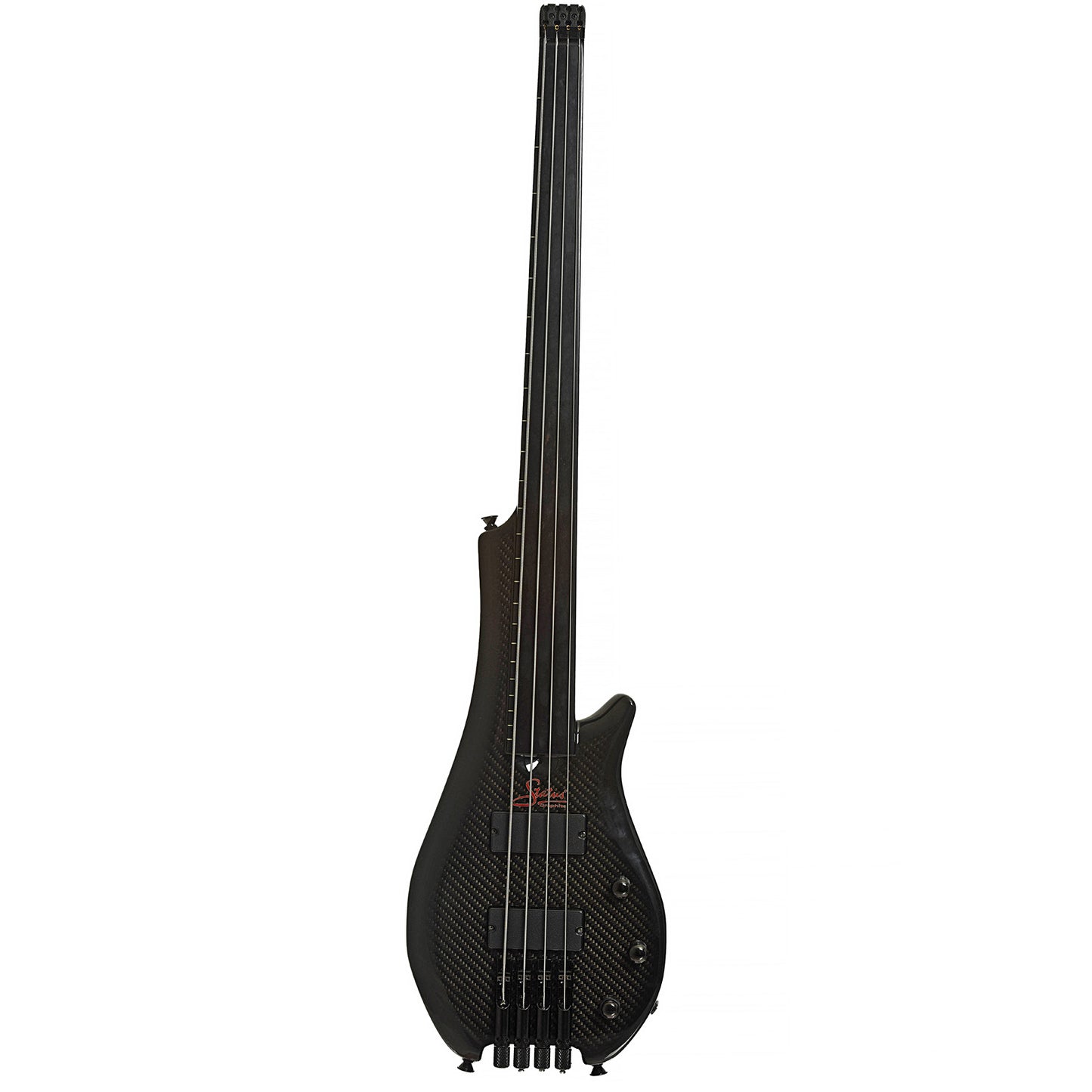 Full front of Status Graphite Streamline 4 Headless Fretless Electric Bass