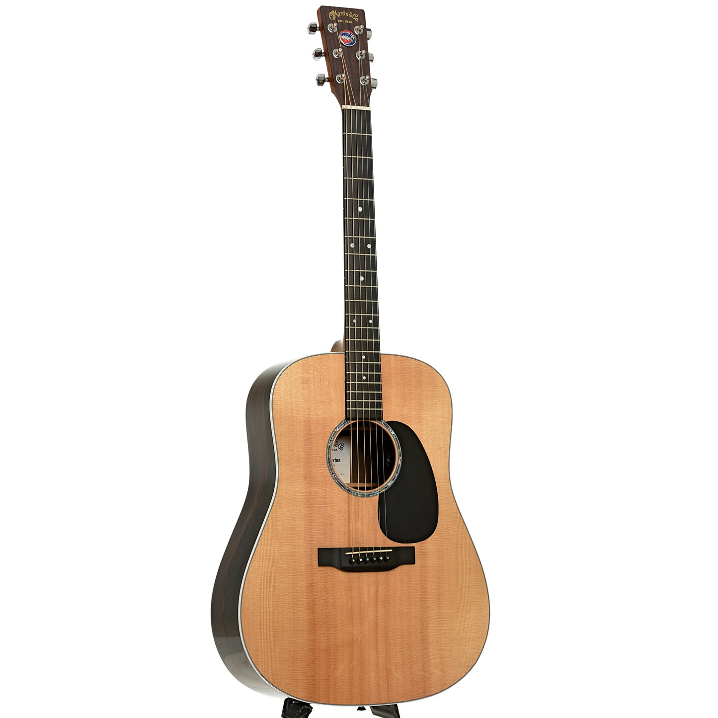 Full front and side of Martin D-13E Ziricote Acoustic Guitar