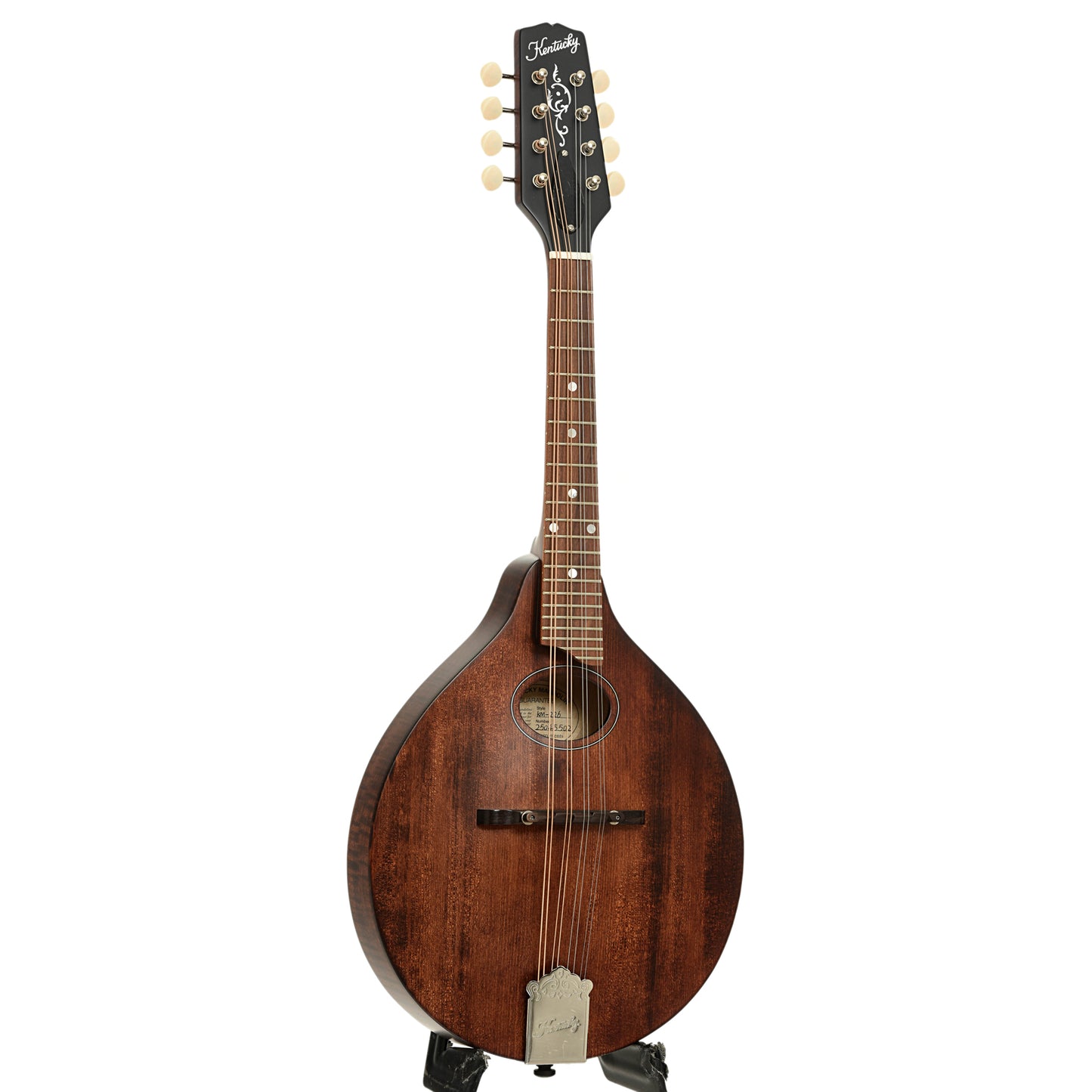 Full front and side of Kentucky KM-226 Oval Hole A-Model Mandolin