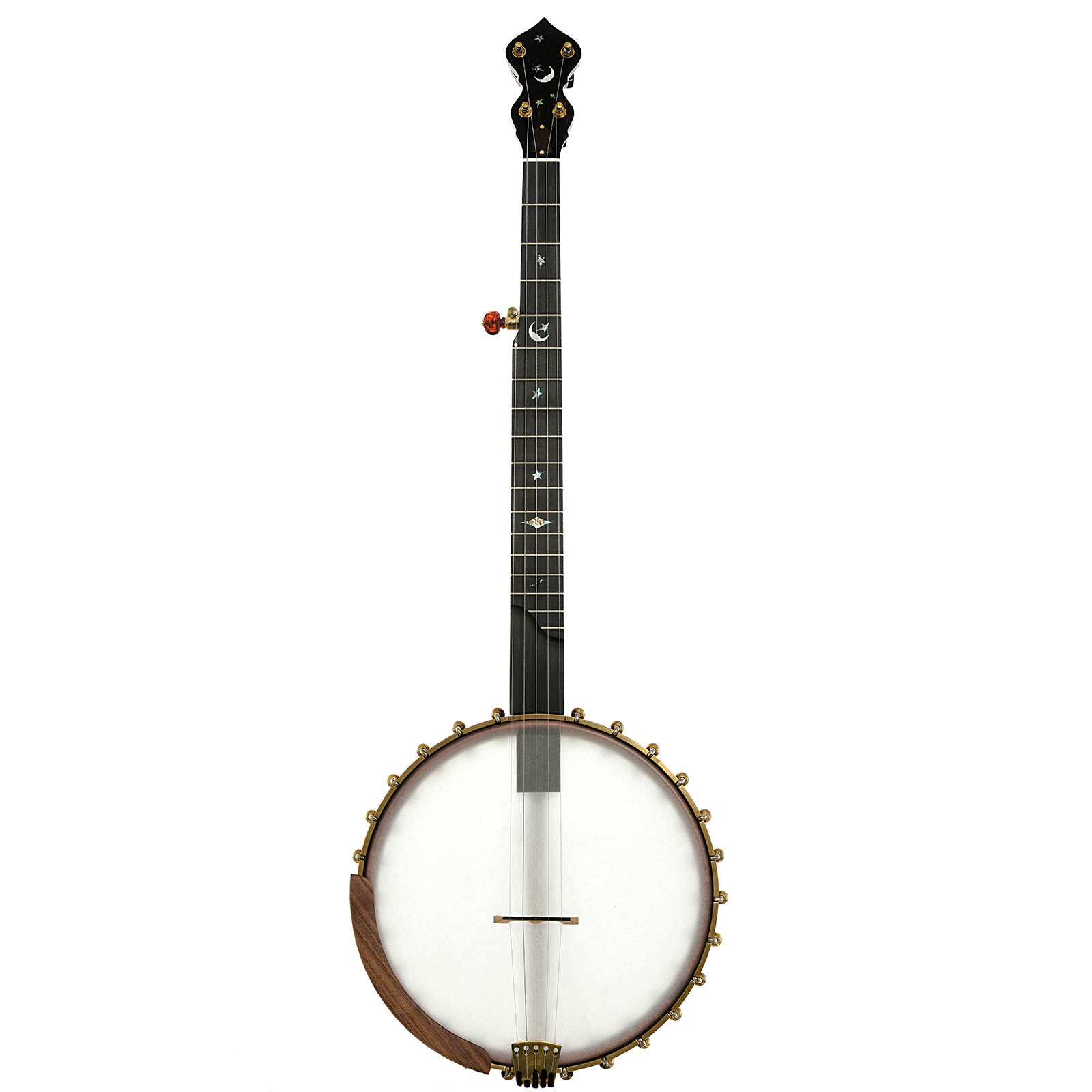 Full front of Ome Jubilee 12" Openback Banjo, Maple Neck