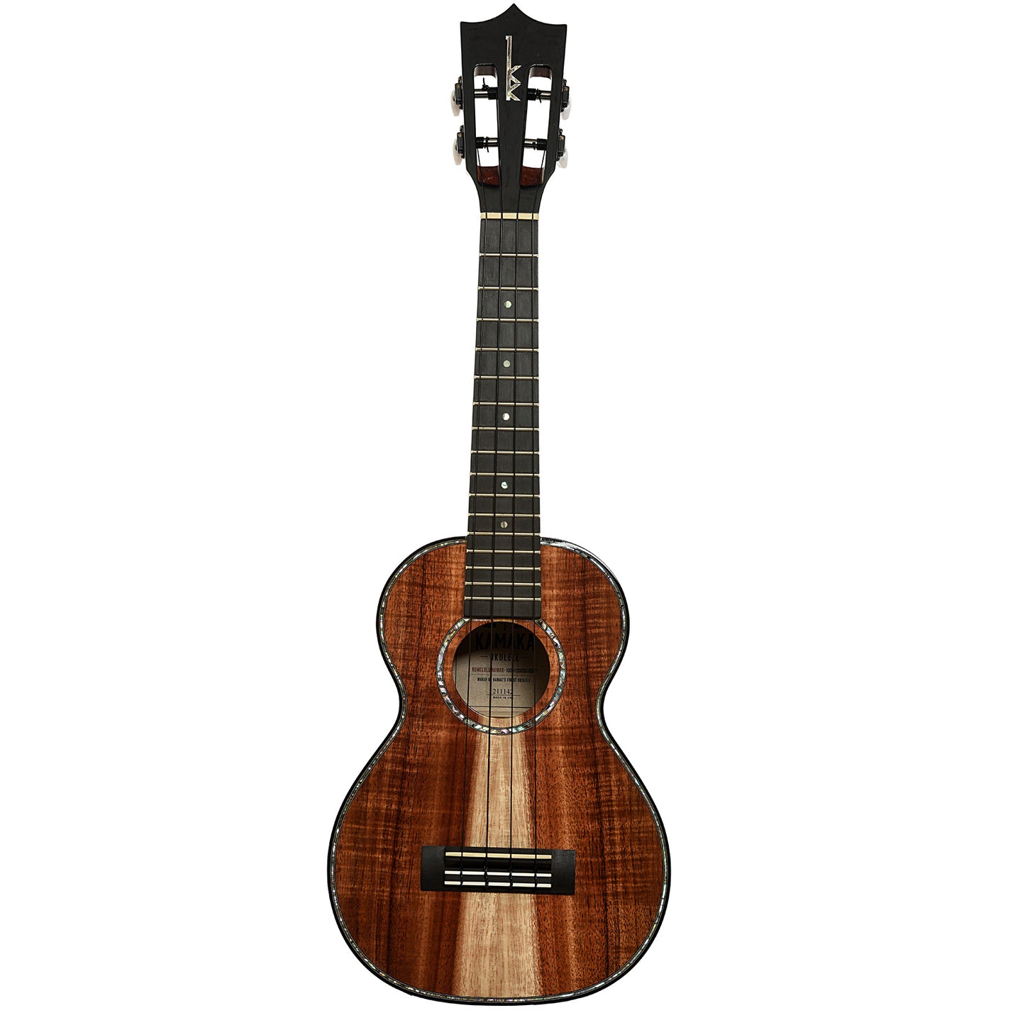 Full front of Kamaka HF-2 D2I Deluxe Concert Ukulele