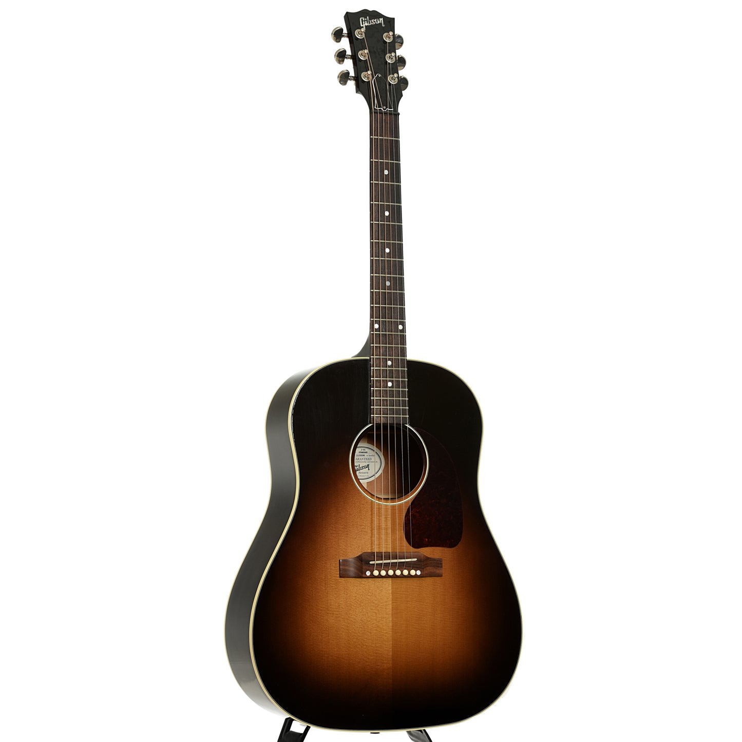 Full front and side of Gibson J-45 Standard Acoustic Guitar
