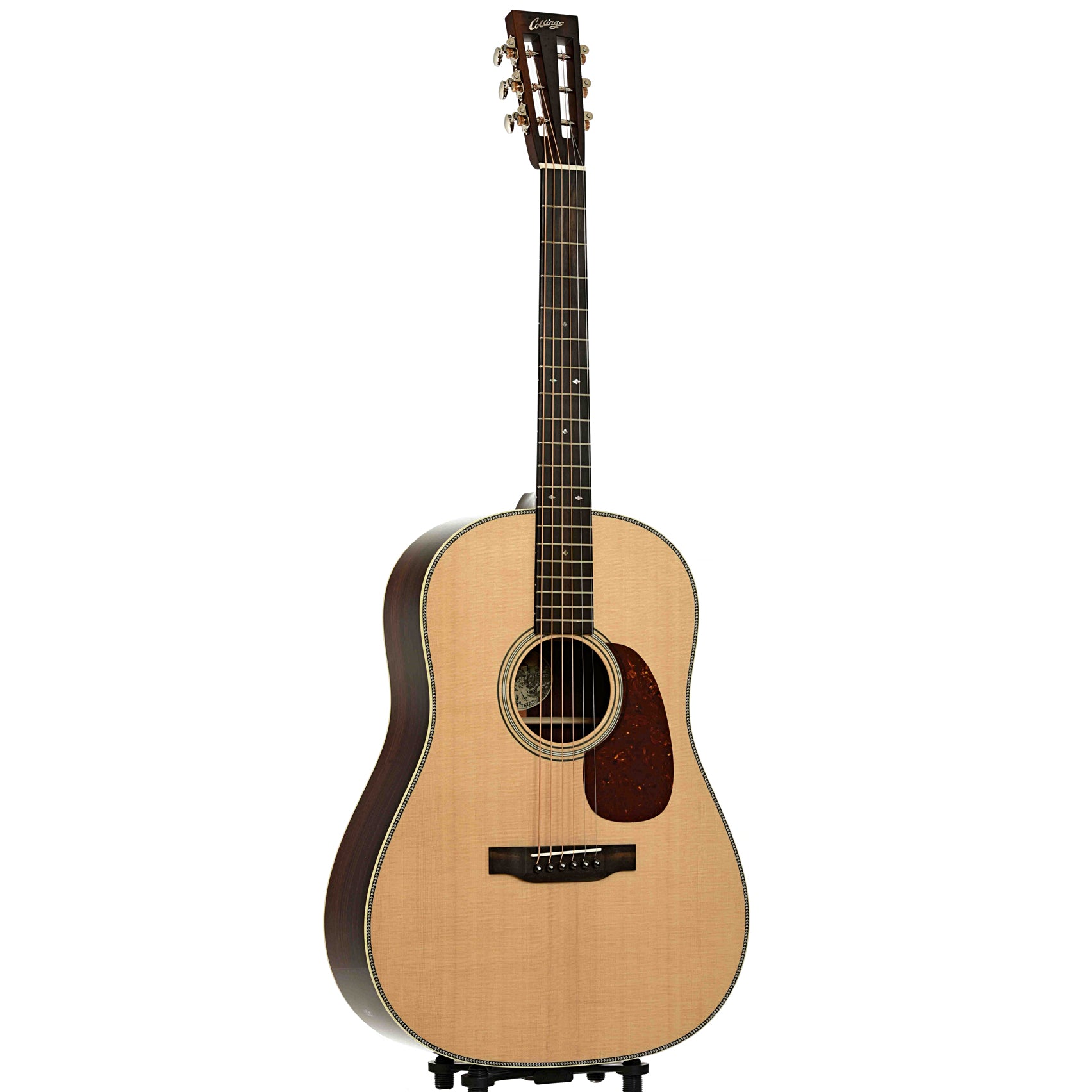 Full Front & Side of Collings DS2H 12-Fret Acoustic Guitar & Case, Shopworn