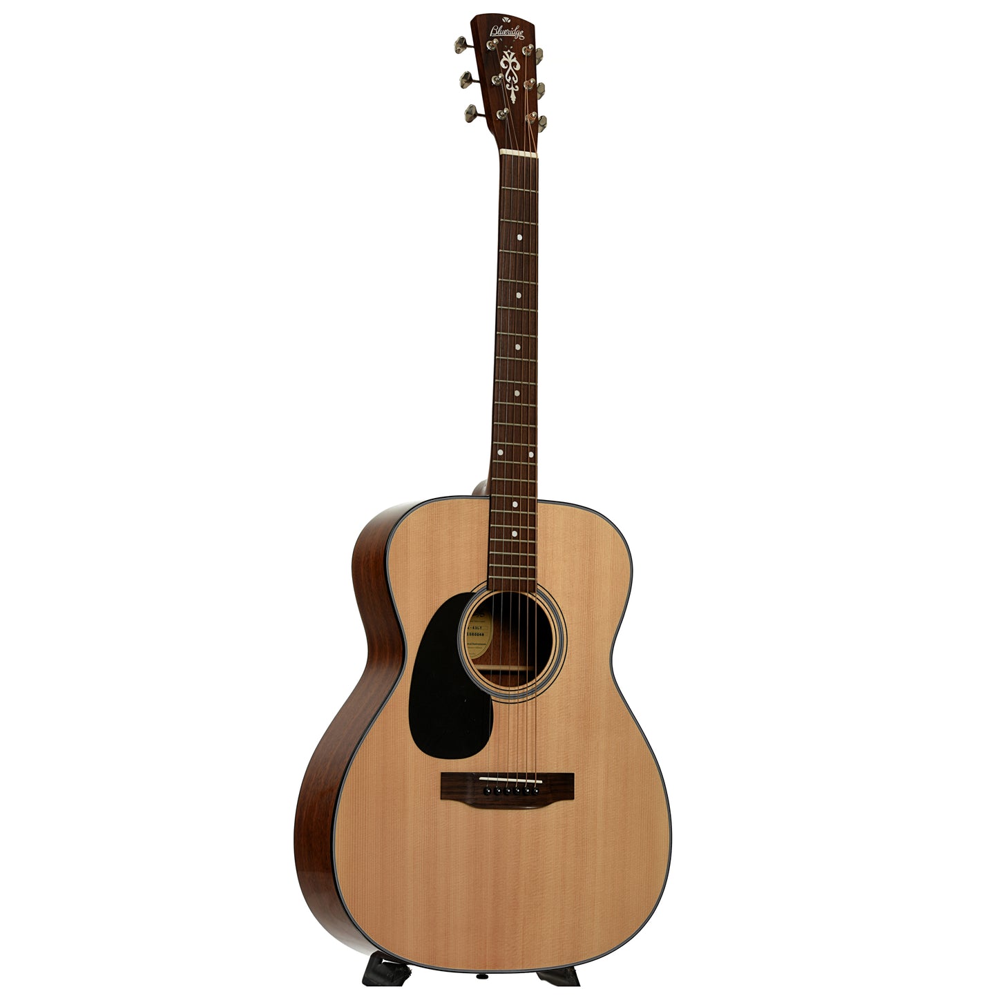 Full front and side of Blueridge Contemporary Series LH 000 Acoustic Guitar