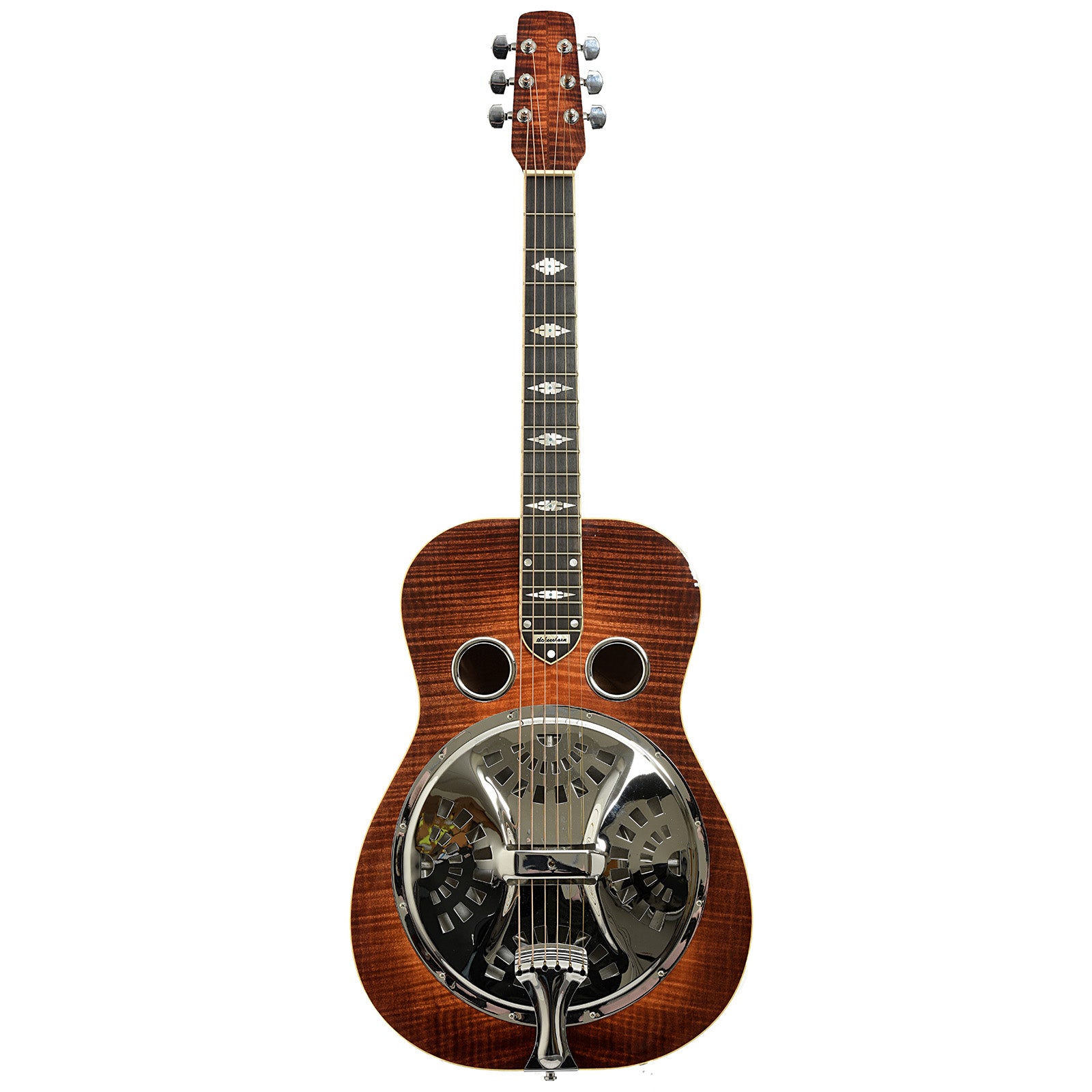 Full front of Scheerhorn L-body Maple Squareneck Resonator Guitar