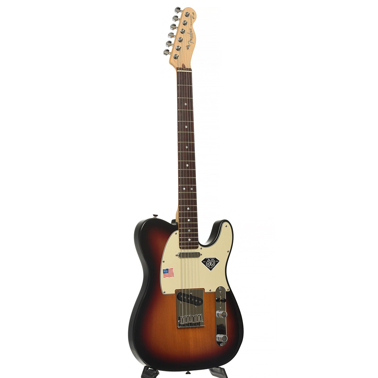 Full front and side of Fender American 60th Anniversary Telecaster Electric Guitar 