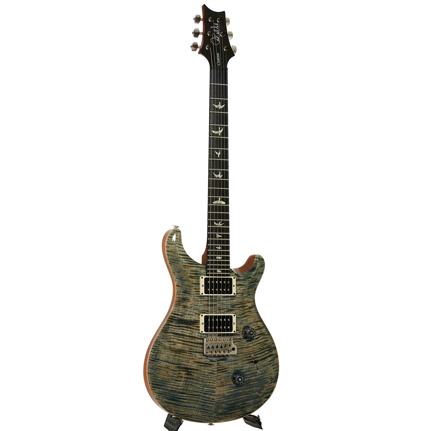 Full front and side of PRS Custom 24 10 Top Electric Guitar