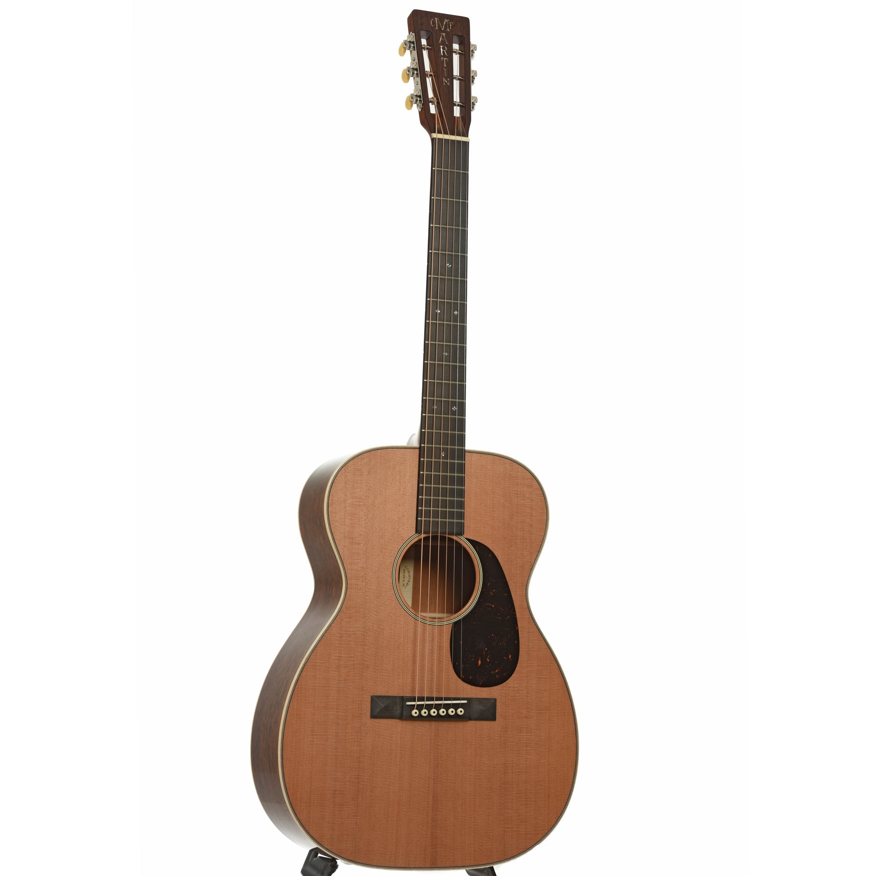 Full front and side of Martin 00 Deep Body Custom Shop Elderly Sales Staff Select Acoustic Guitar 