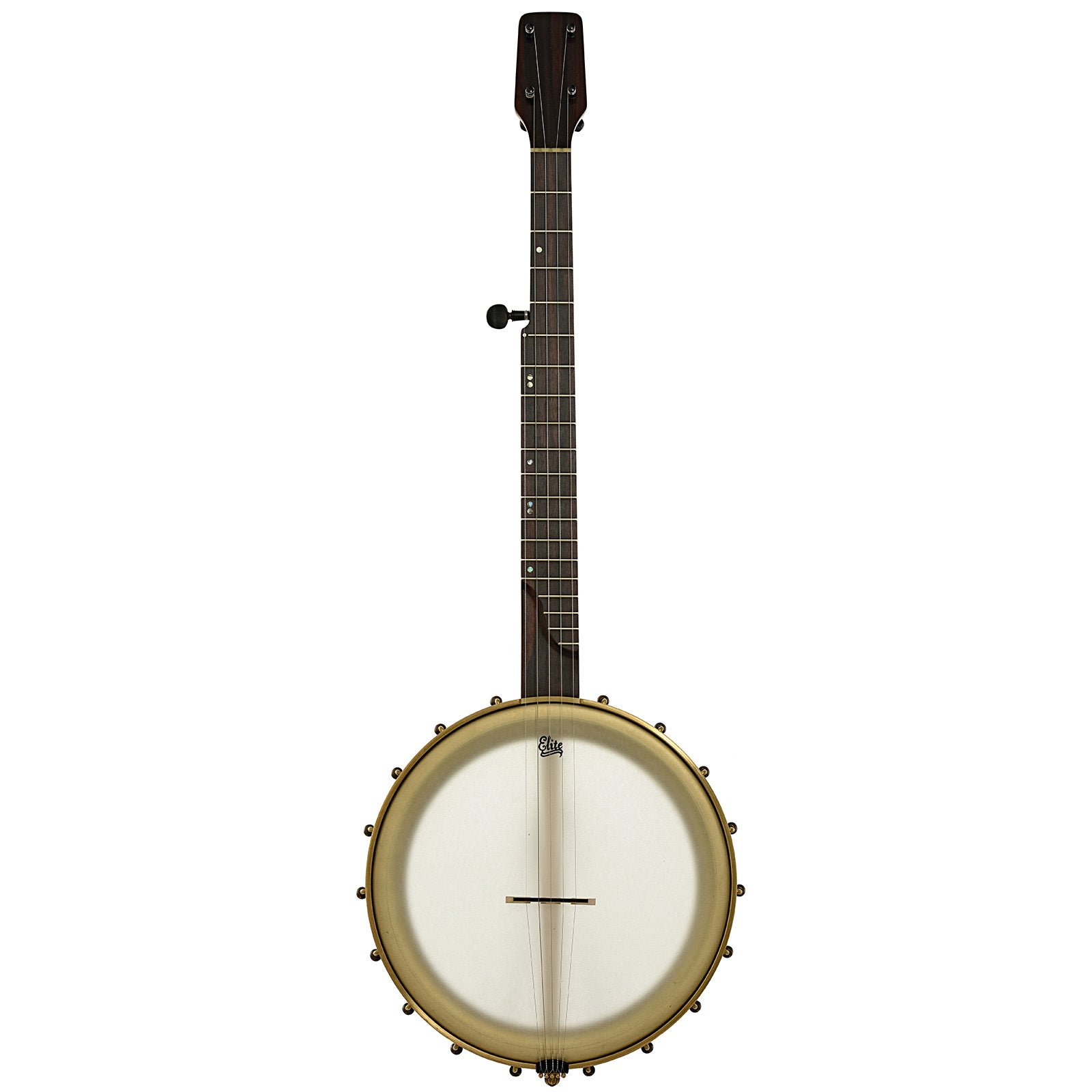 Full front of Chuck Lee Cottonwood 12" Openback Banjo #873