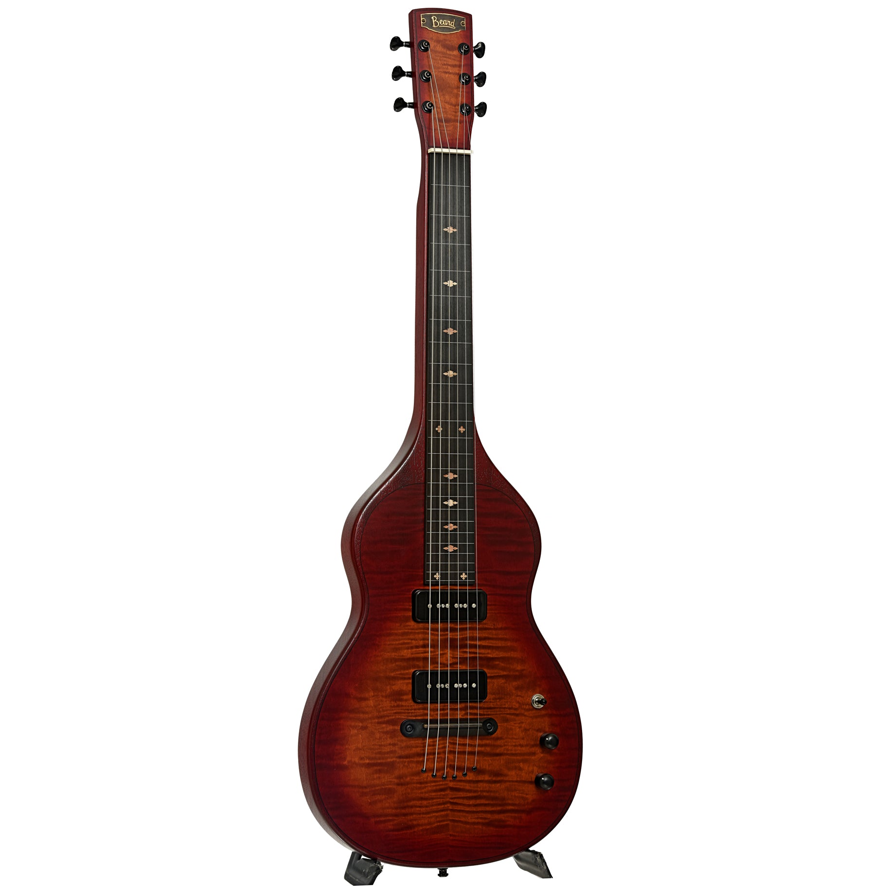 Full front and side of Beard Trailhead Lapsteel Guitar