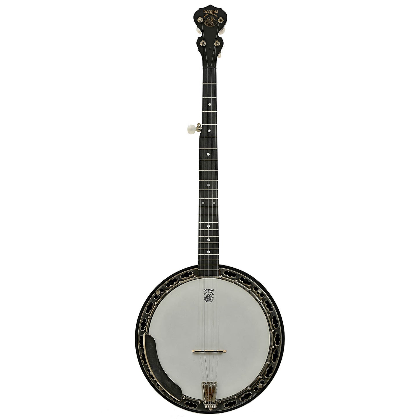 Full front of Deering Sierra Mahogany Resonator Banjo