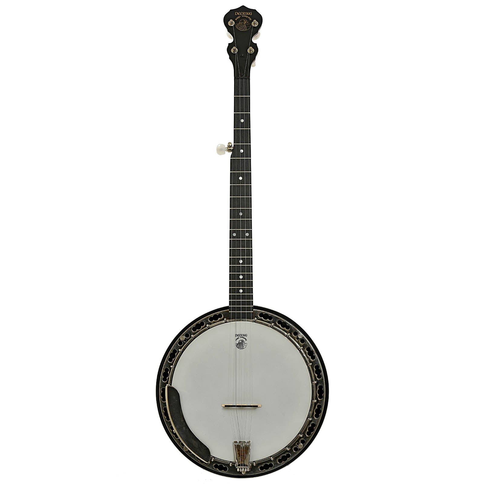 Full front of Deering Sierra Mahogany Resonator Banjo