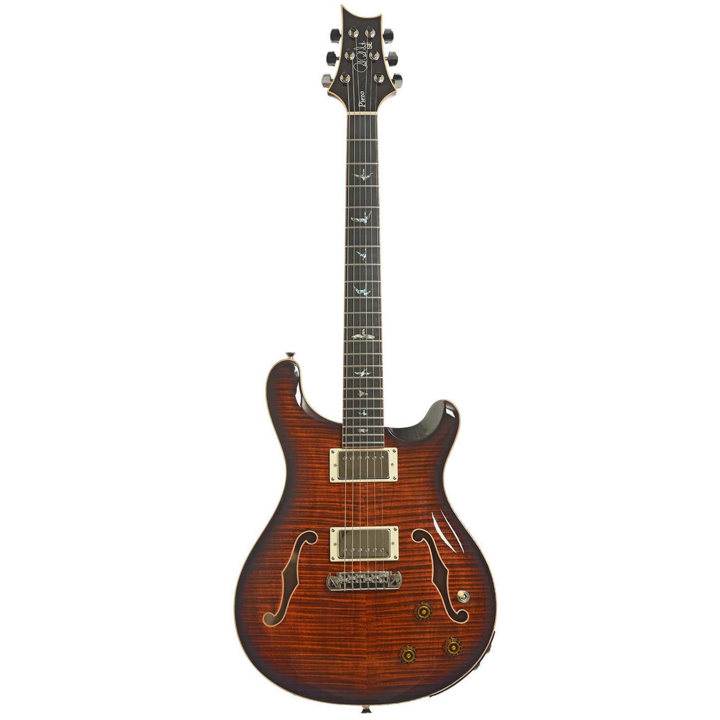 Full front of PRS SE Hollowbody II Piezo Electric Guitar 