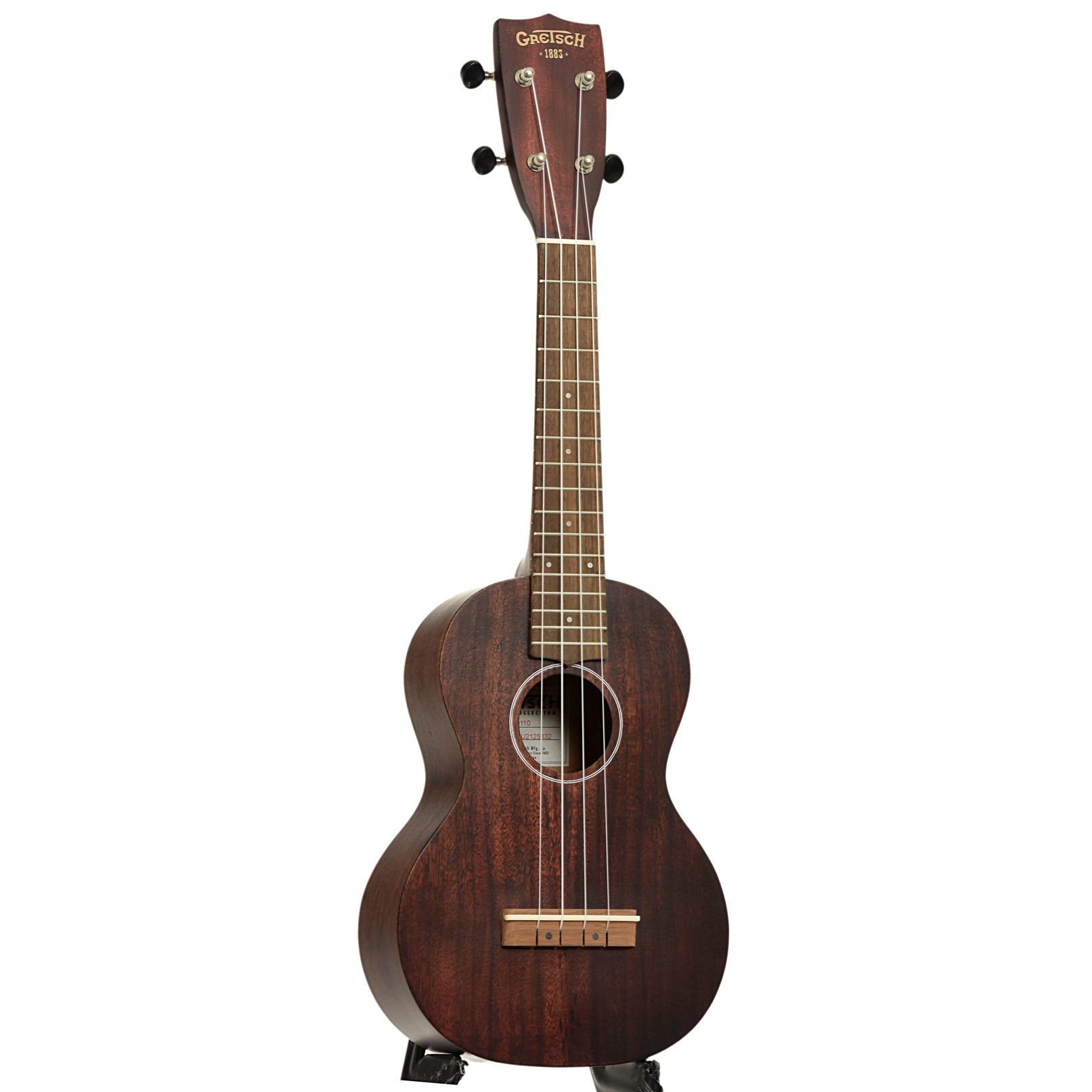 Full front and side of Gretsch G9110 Concert Standard Ukulele