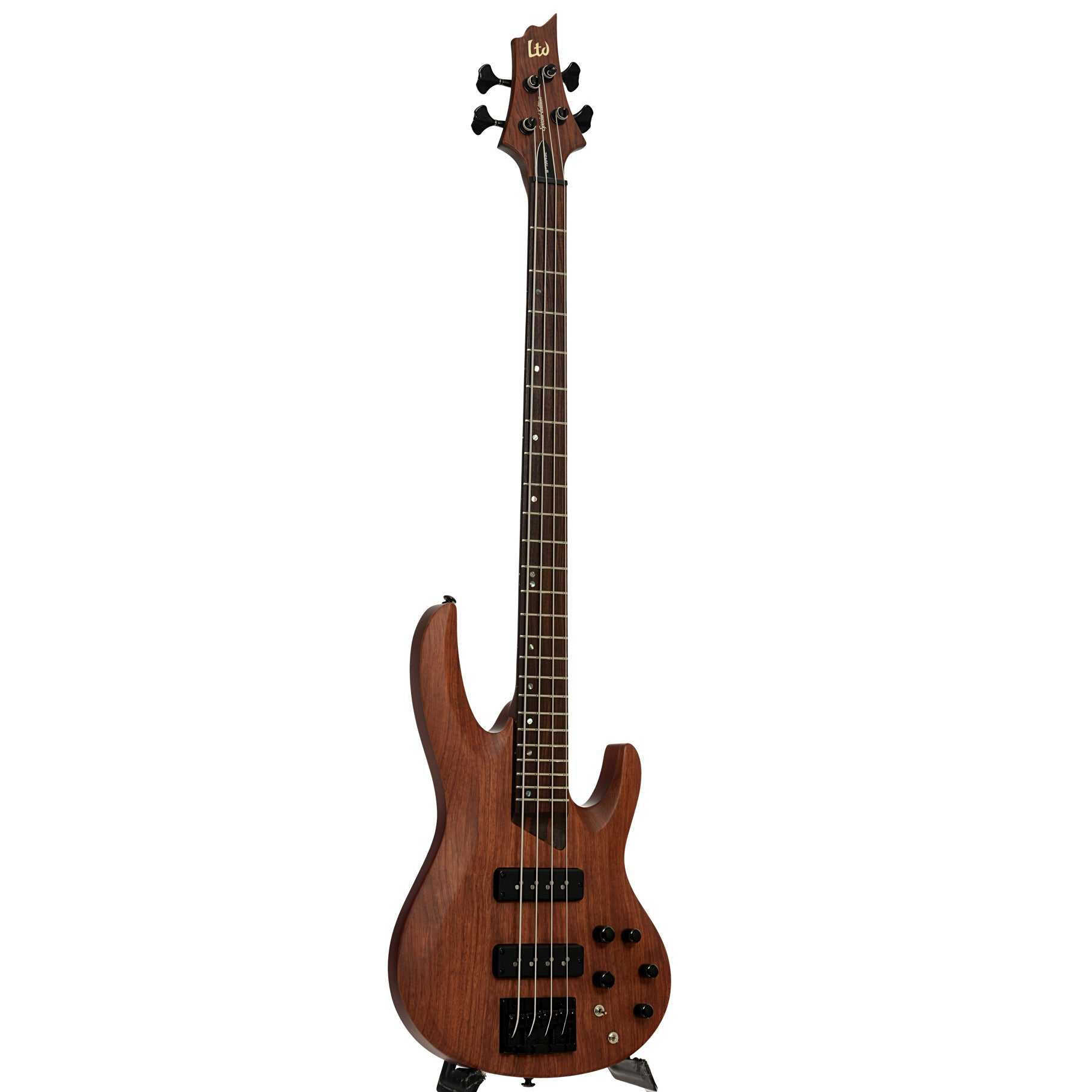 Full front and side of ESP LTD B-1004SE 4-String Electric Bass