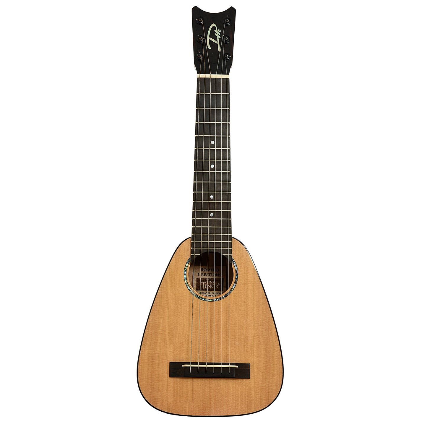 Full front of Romero Creations Tiny Tenor 6 String Model Guitar/Uked