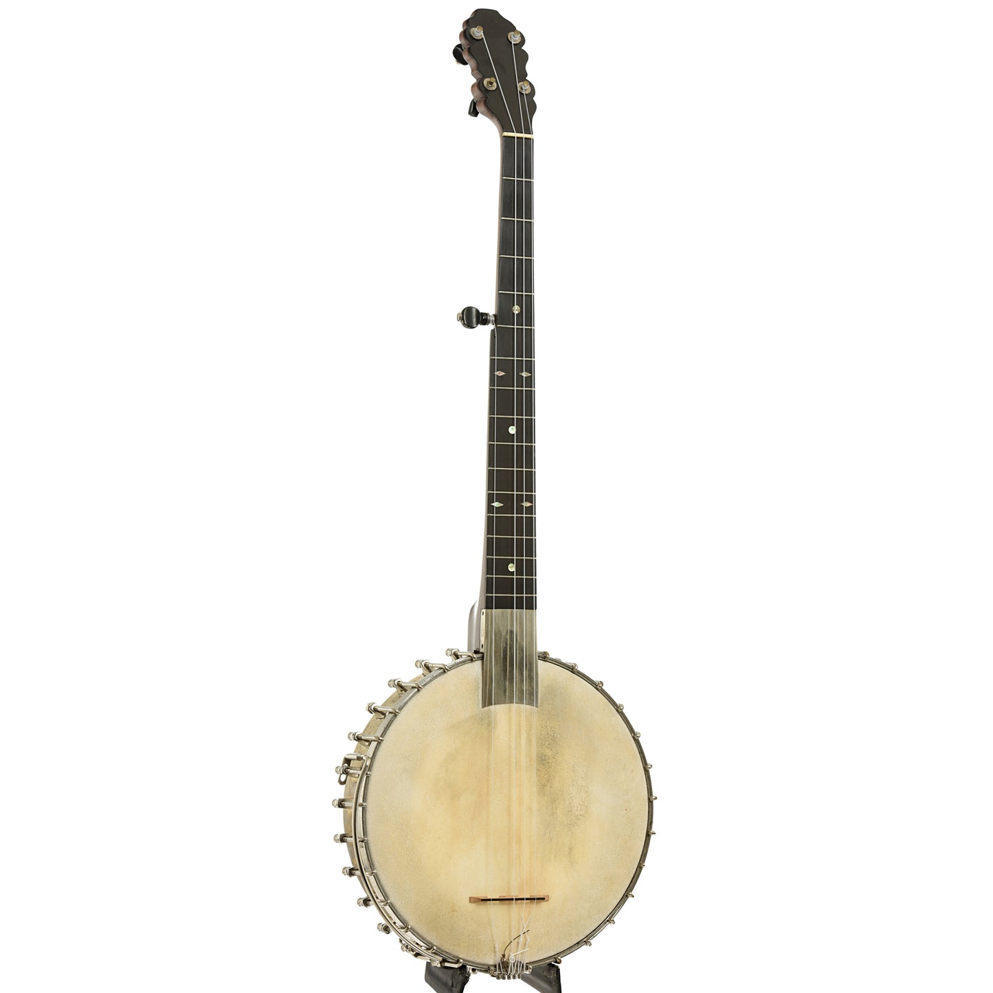 Full front and side of H.C. Dobson Openback Banjo