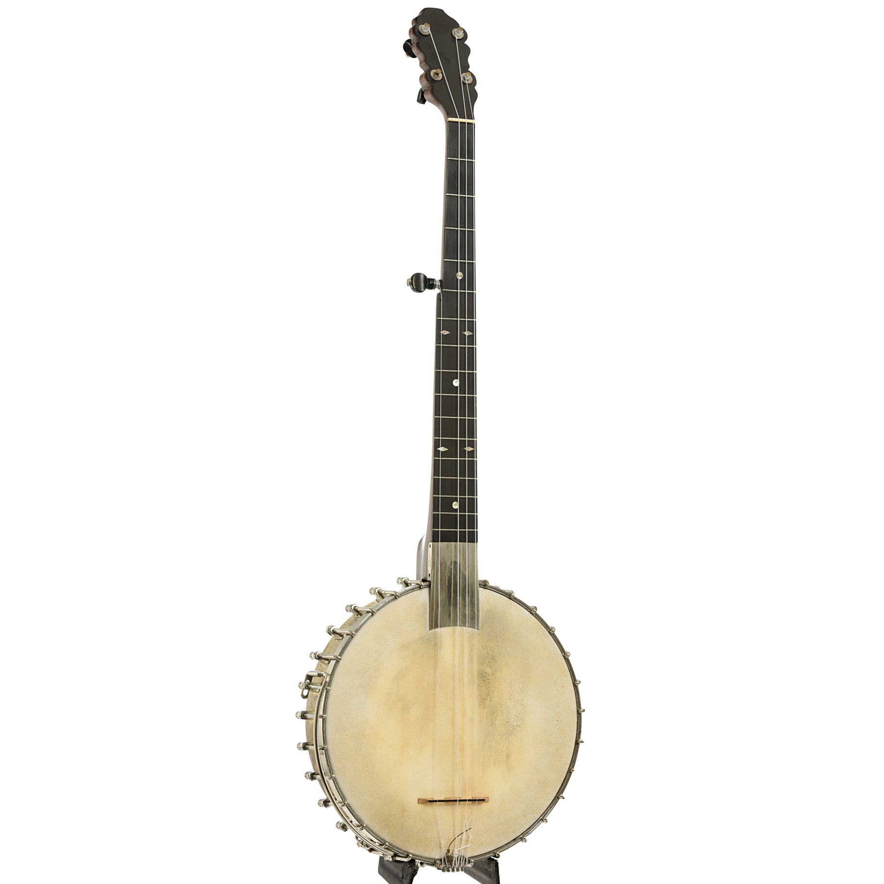 Full front and side of H.C. Dobson Openback Banjo