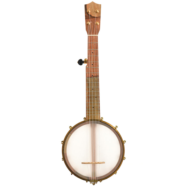 Full front of Aaron Keim Beansprout Mini 5-String Openback Banjo