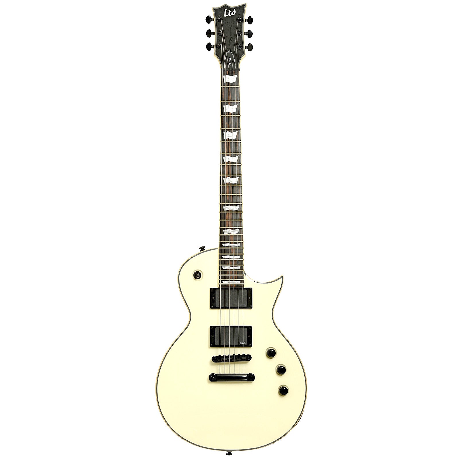 Full front of ESP LTD EC-401 Electric Guitar, Olympic White