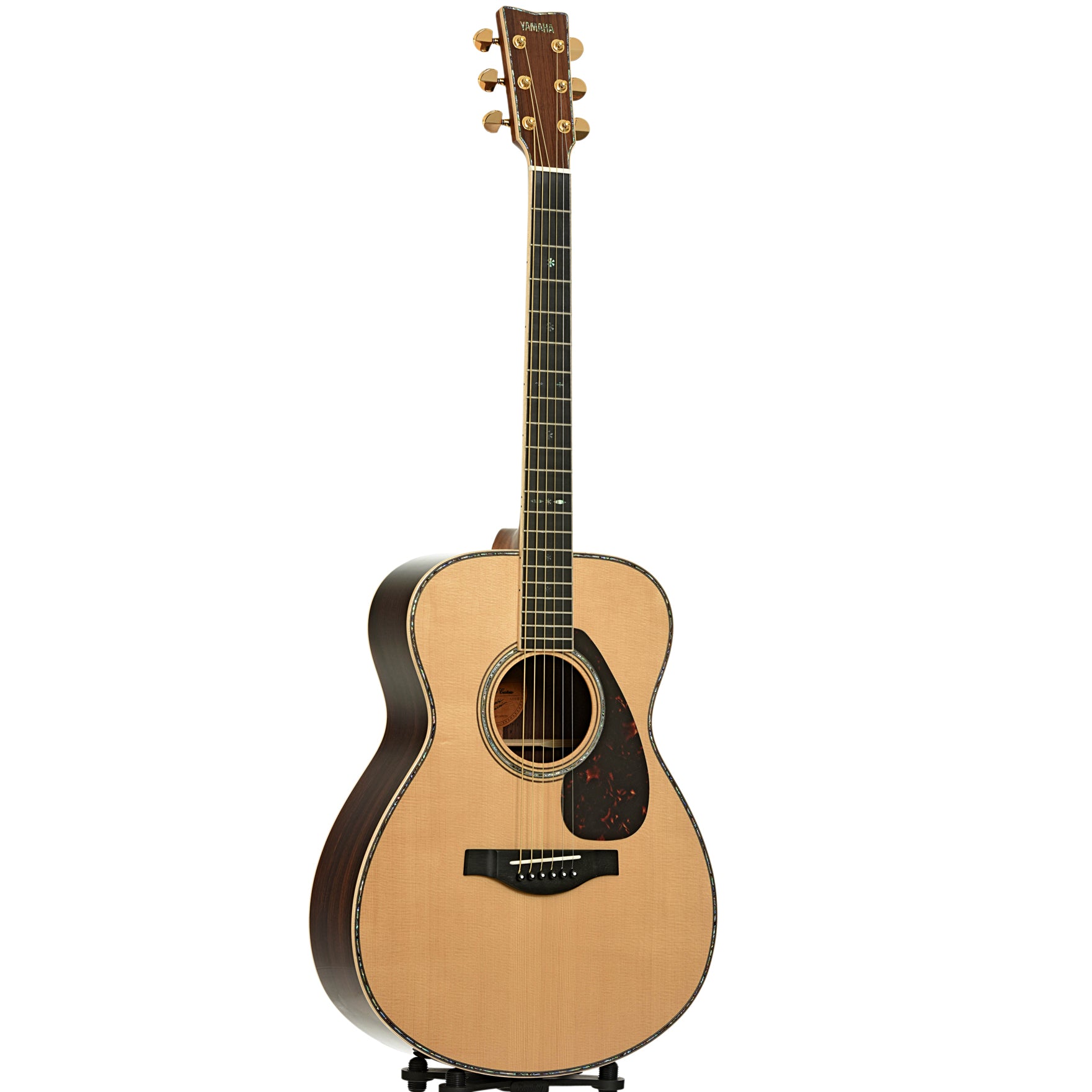 Full front and side of Yamaha LS56 Custom Acoustic Guitar