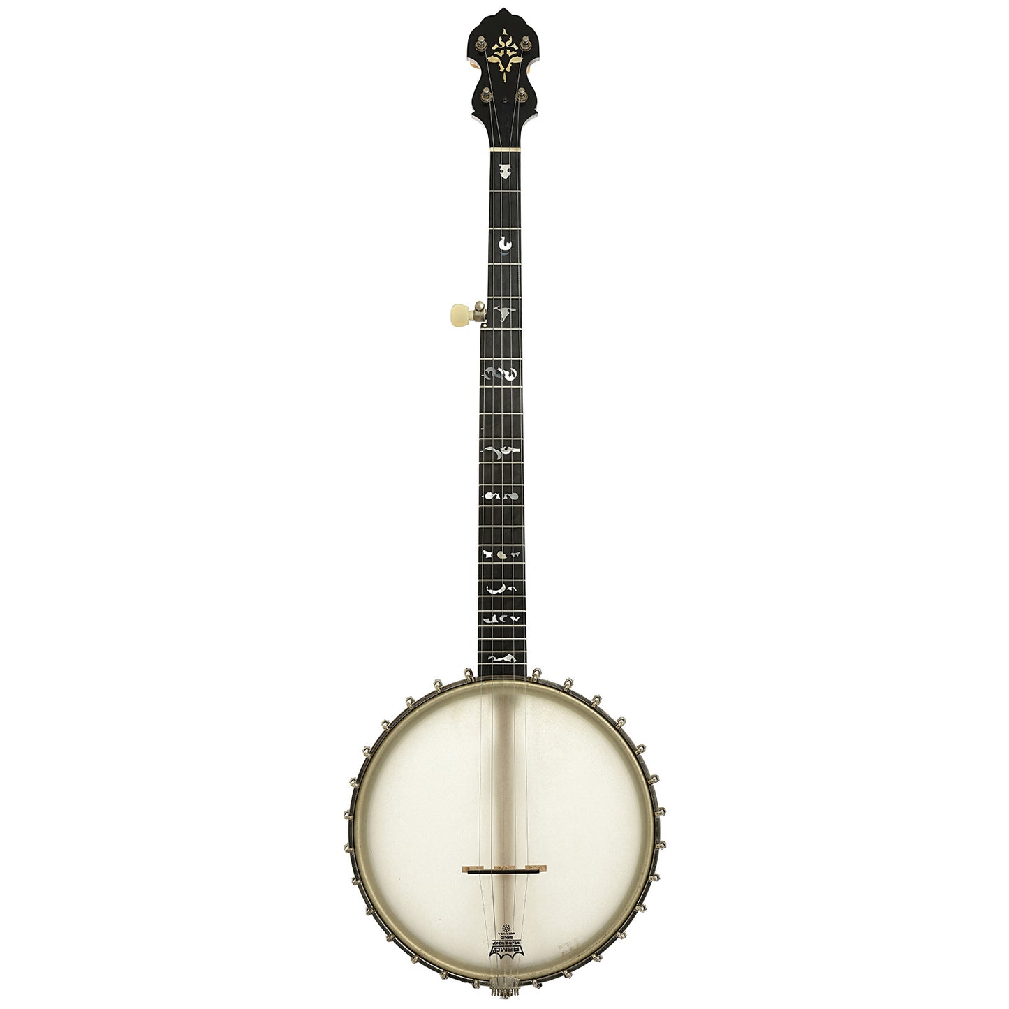 Full front of Vega Tubaphone Conversion Openback Banjo 
