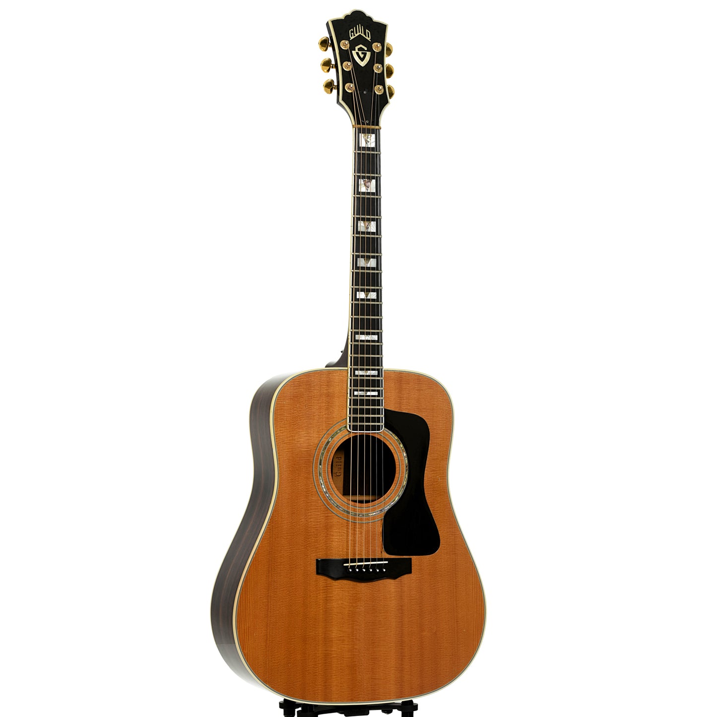 Full front and side of Guild D-55 Acoustic Guitar
