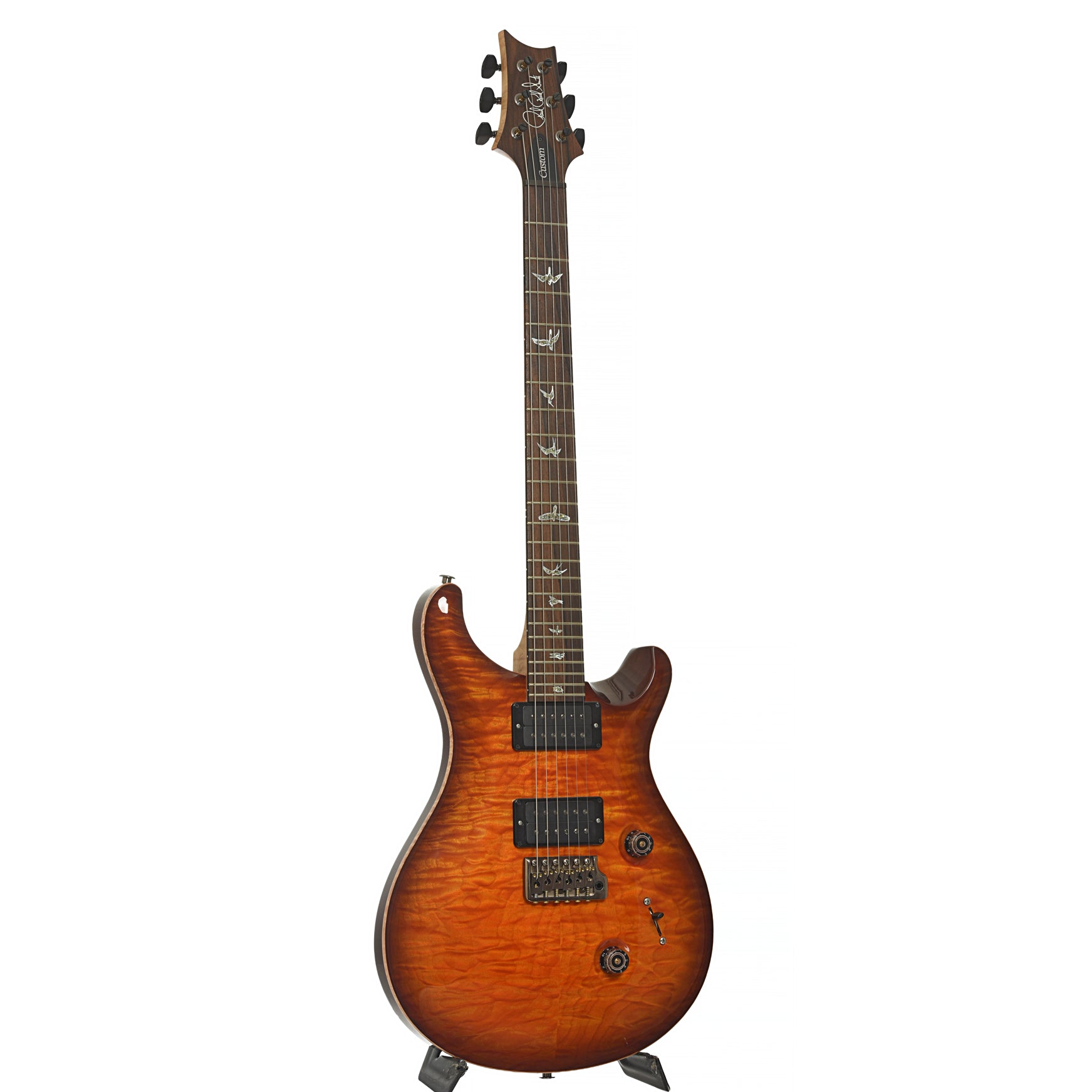Full Front & Side of PRS Custom 24 Quilted Maple 10-Top Fatback
