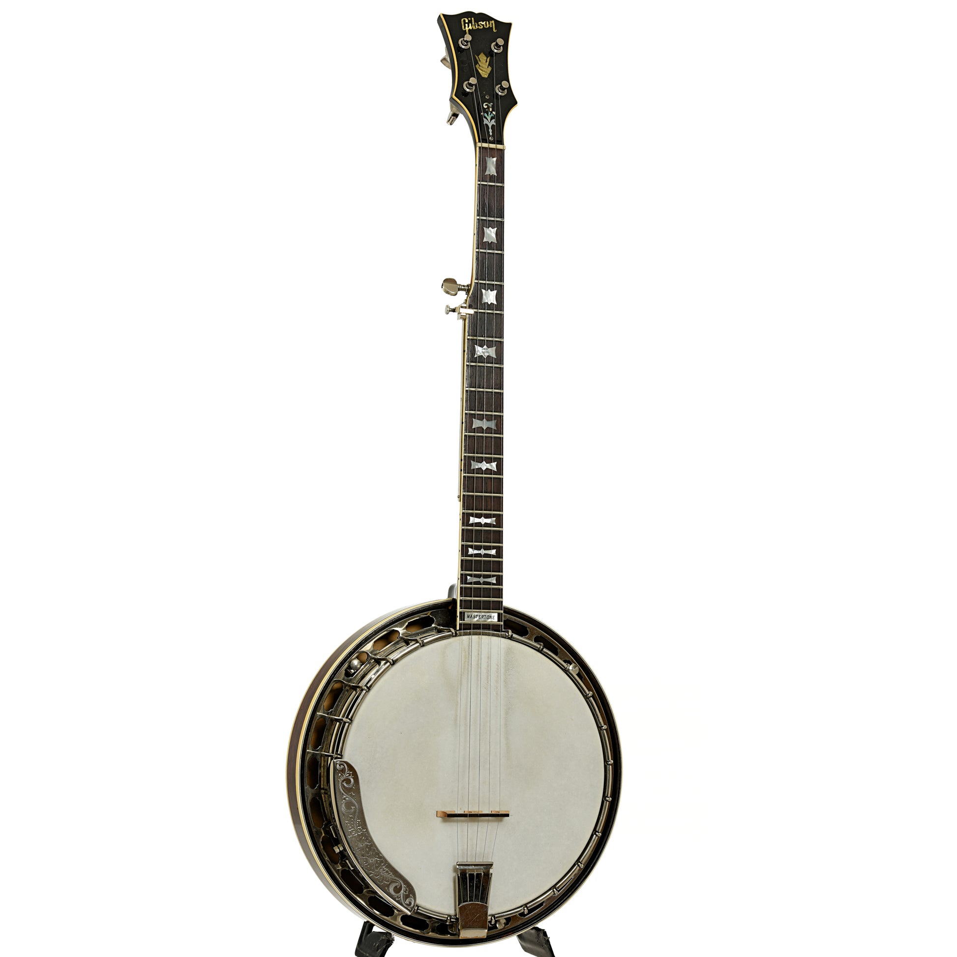 Full front and side of Gibson RB-250 Resonator Banjo