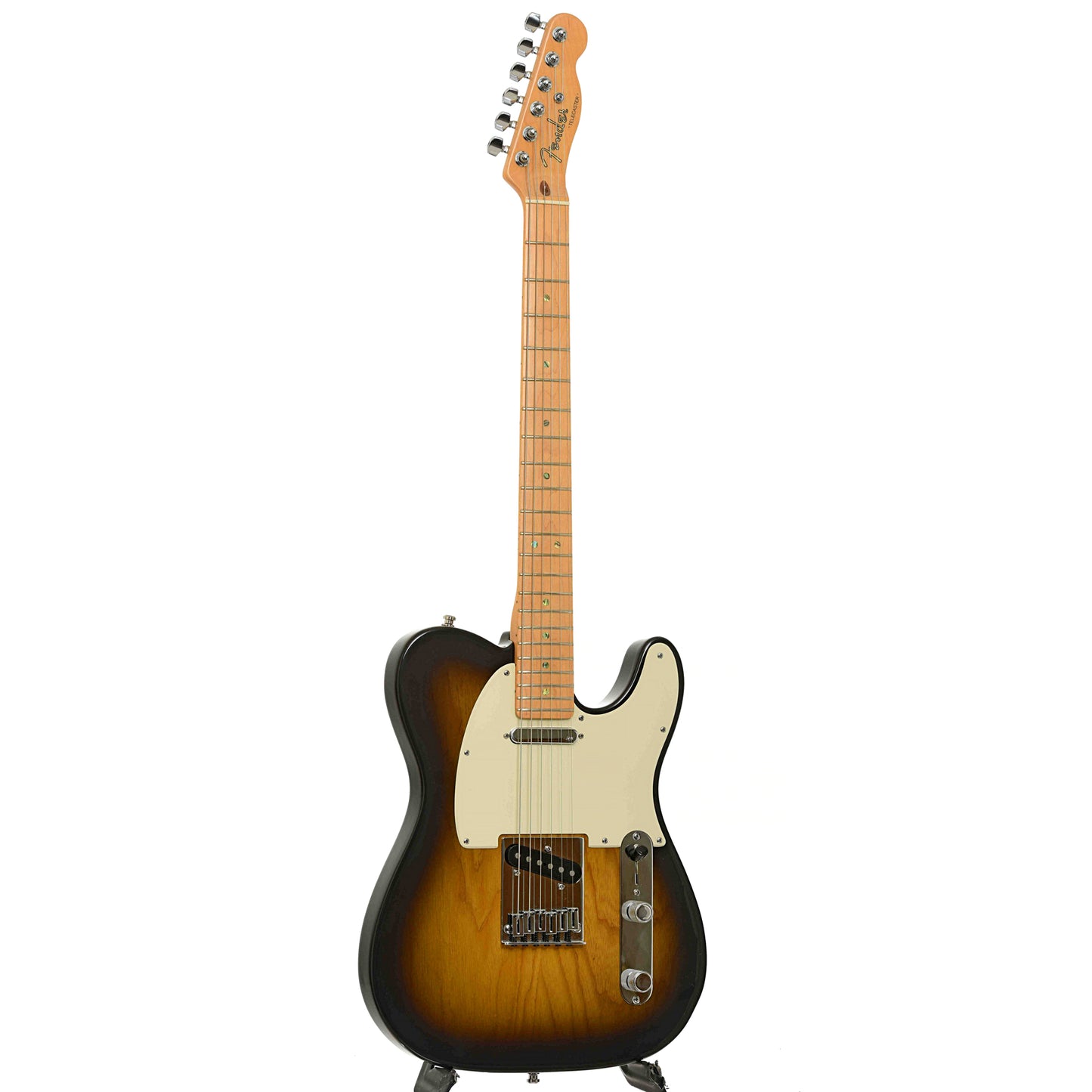 Full front and side of Fender American Deluxe Ash Telecaster Electric Guitar 