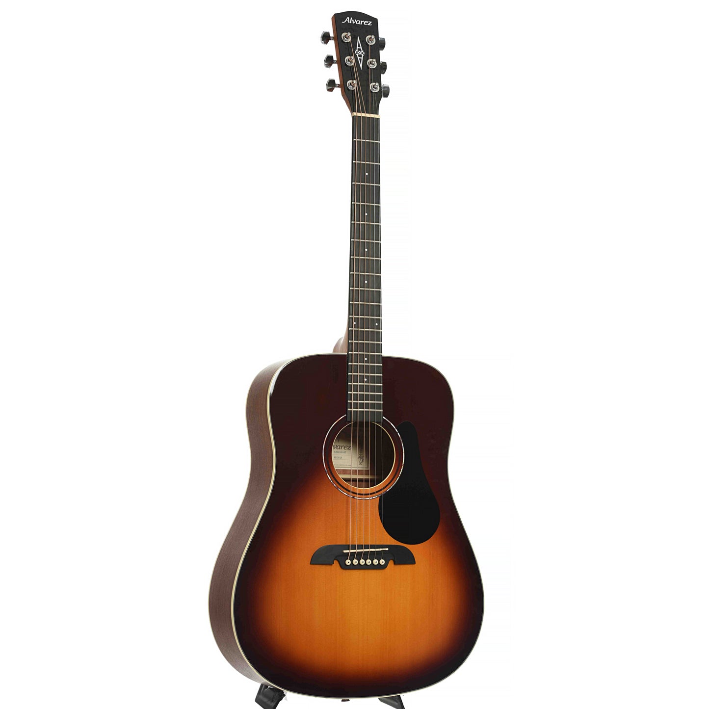 Full Front & Side of Alvarez RD26SB Sunburst Dreadnought Acoustic Guitar