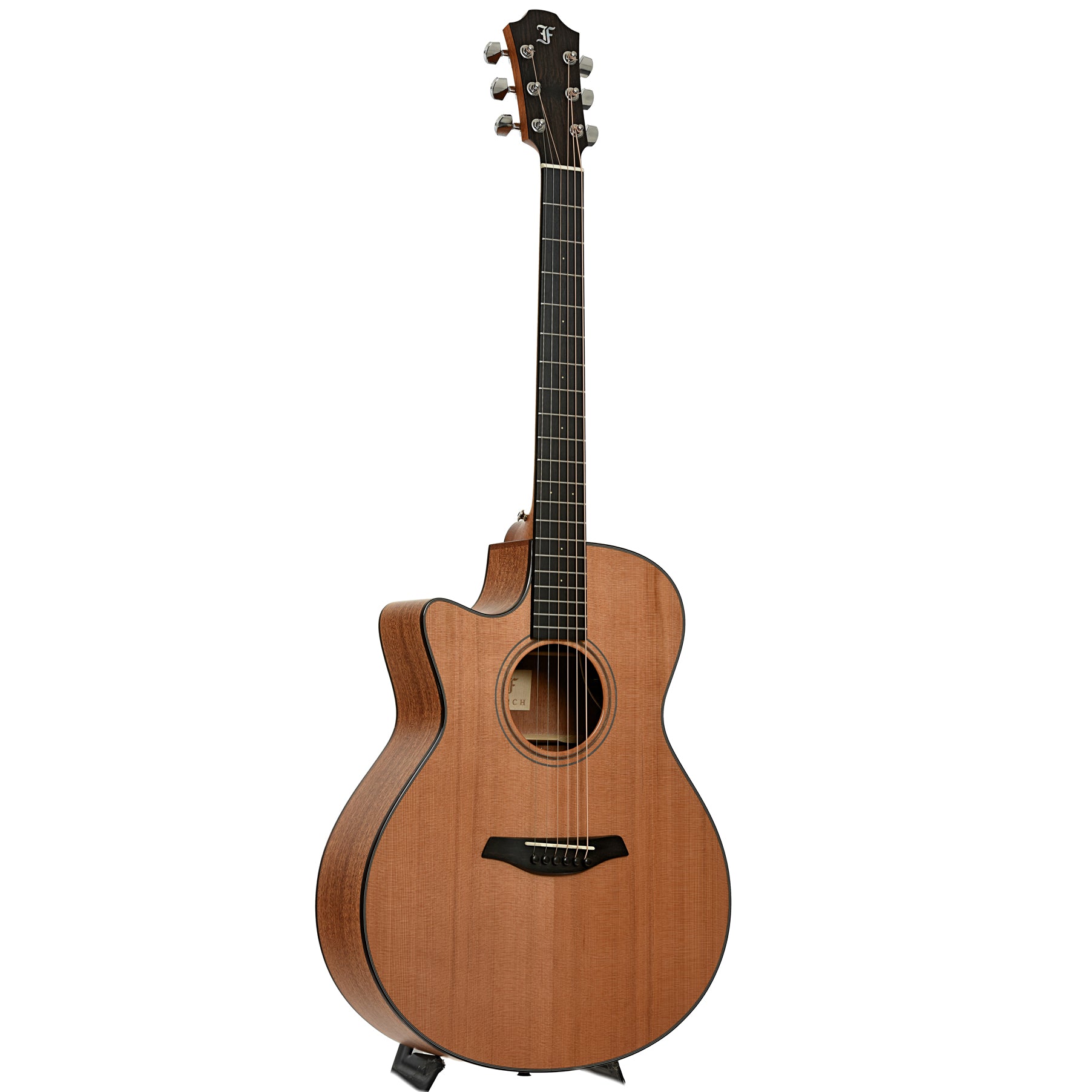 Full front and side of Furch Blue Plus Master's Choice GC-CM SPE LH Acoustic-Electric Guitar 