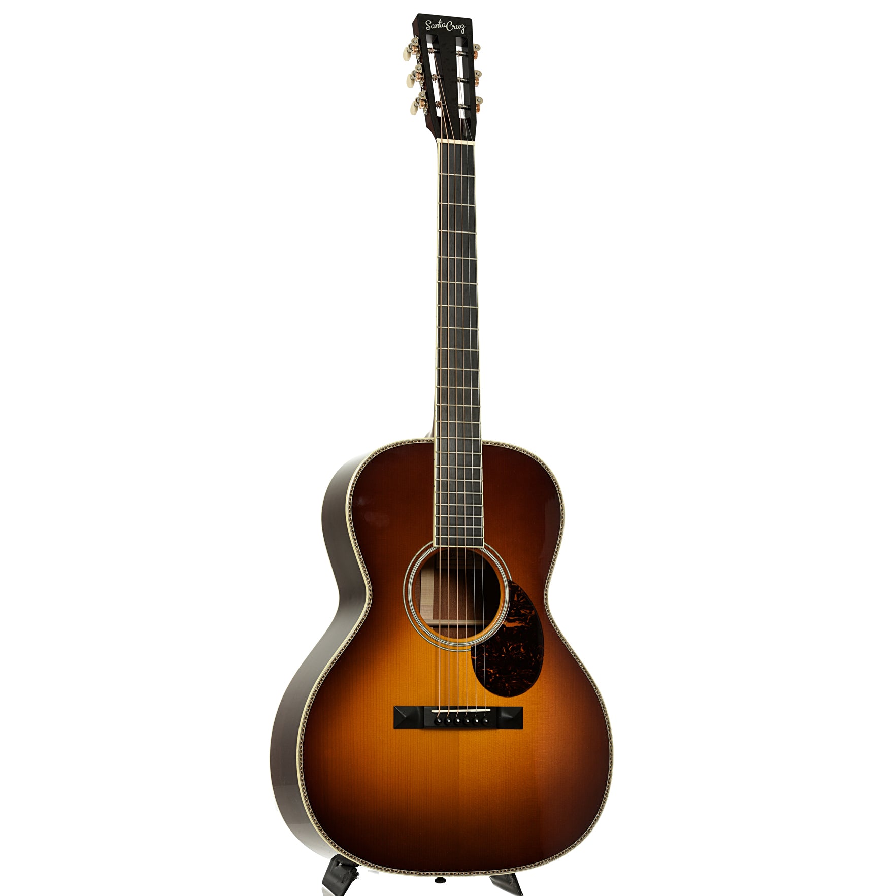 Full front and side of Santa Cruz Custom H13 Acoustic Guitar