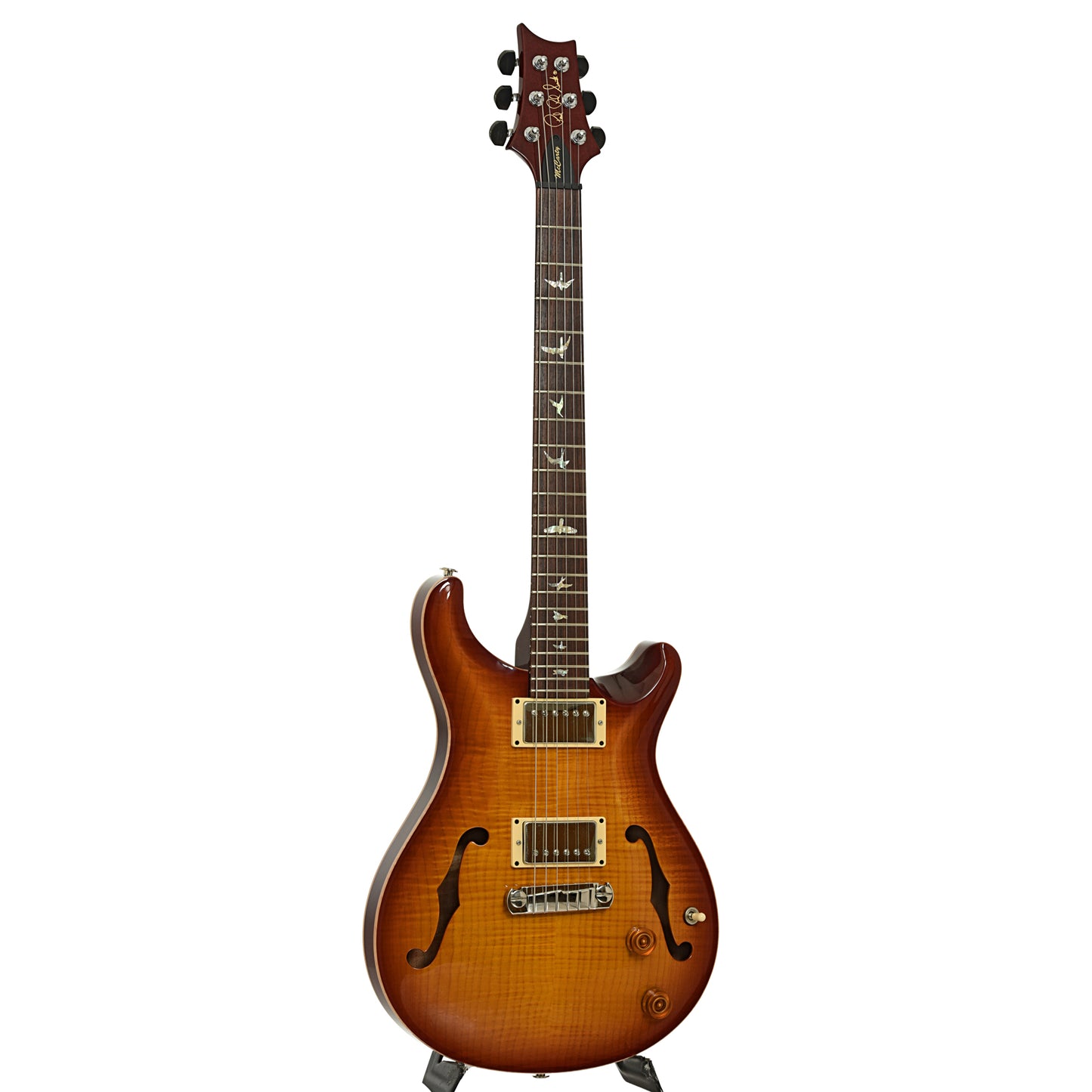 Full front and side of PRS McCarty Hollowbody II Electric Guitar 