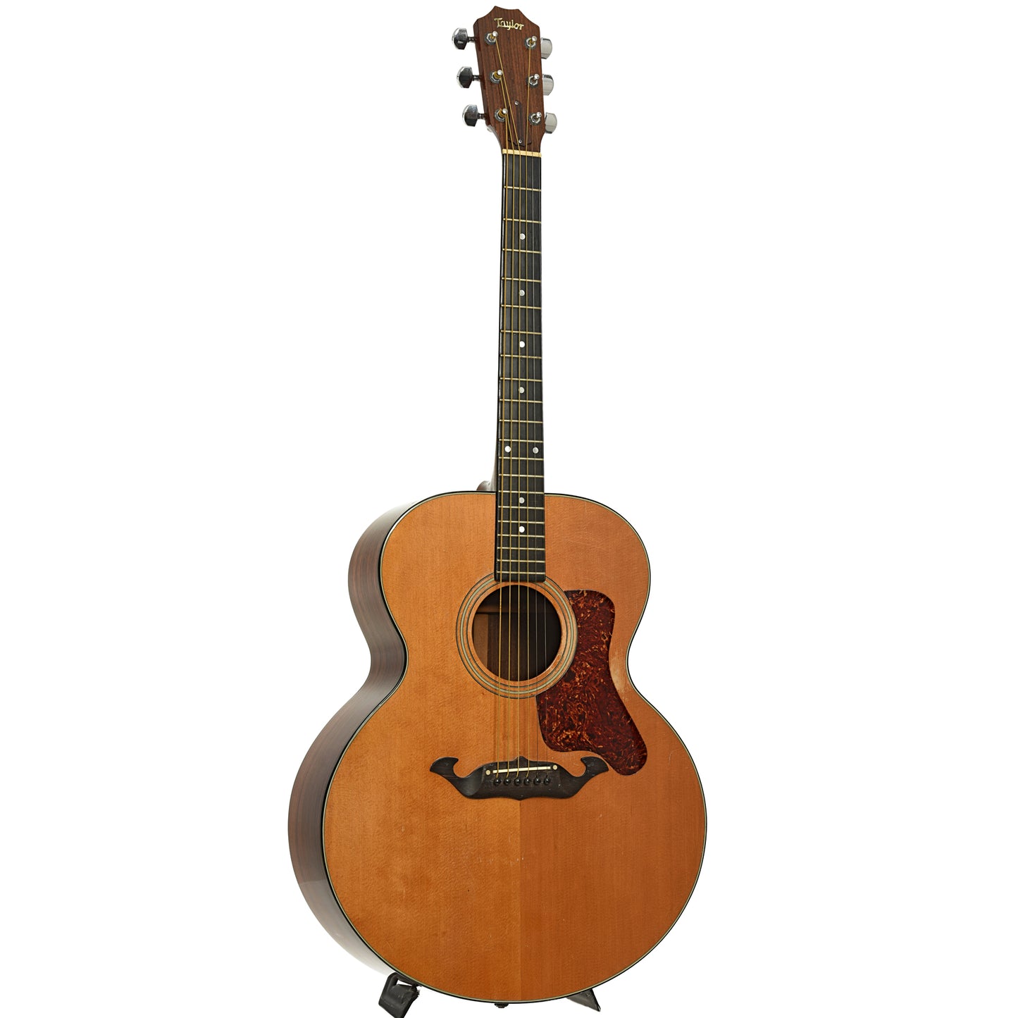 Full front and side of Taylor 715 Jumbo Acoustic Guitar