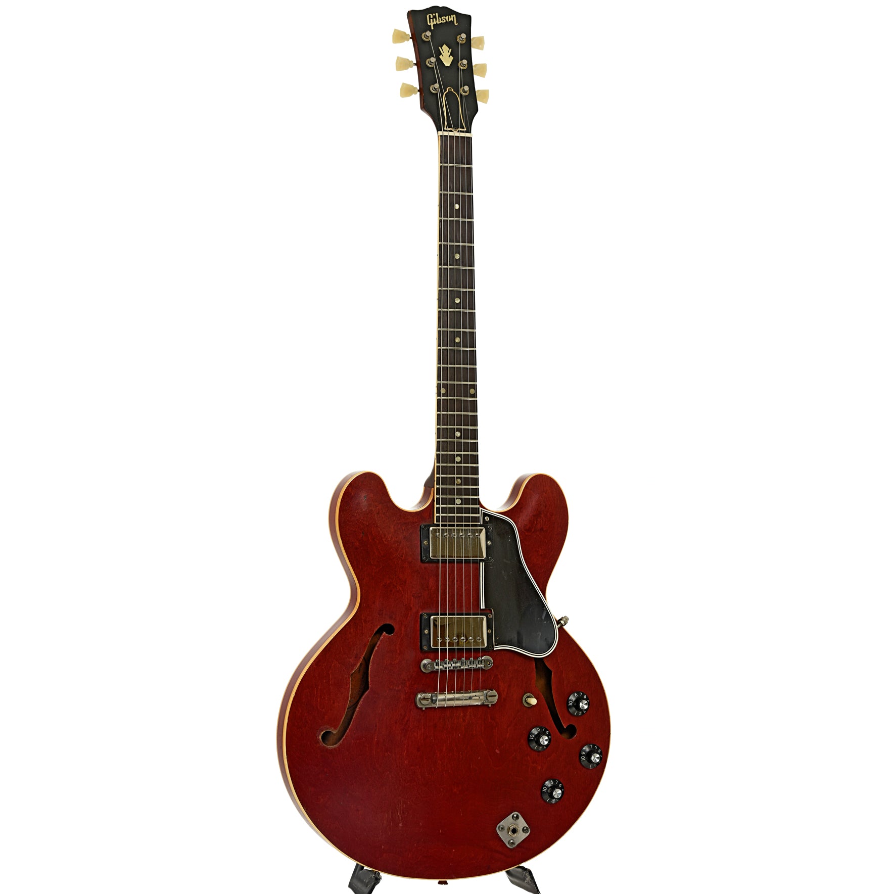 Full front and side of Gibson ES-335 Hollowbody Electric Guitar 