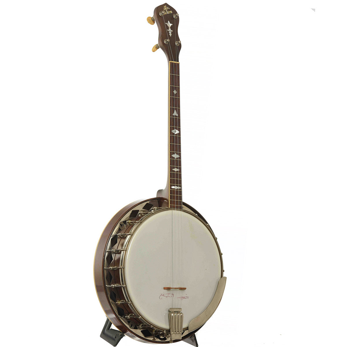 Full Front & Side of Gibson TB-2 Tenor Banjo