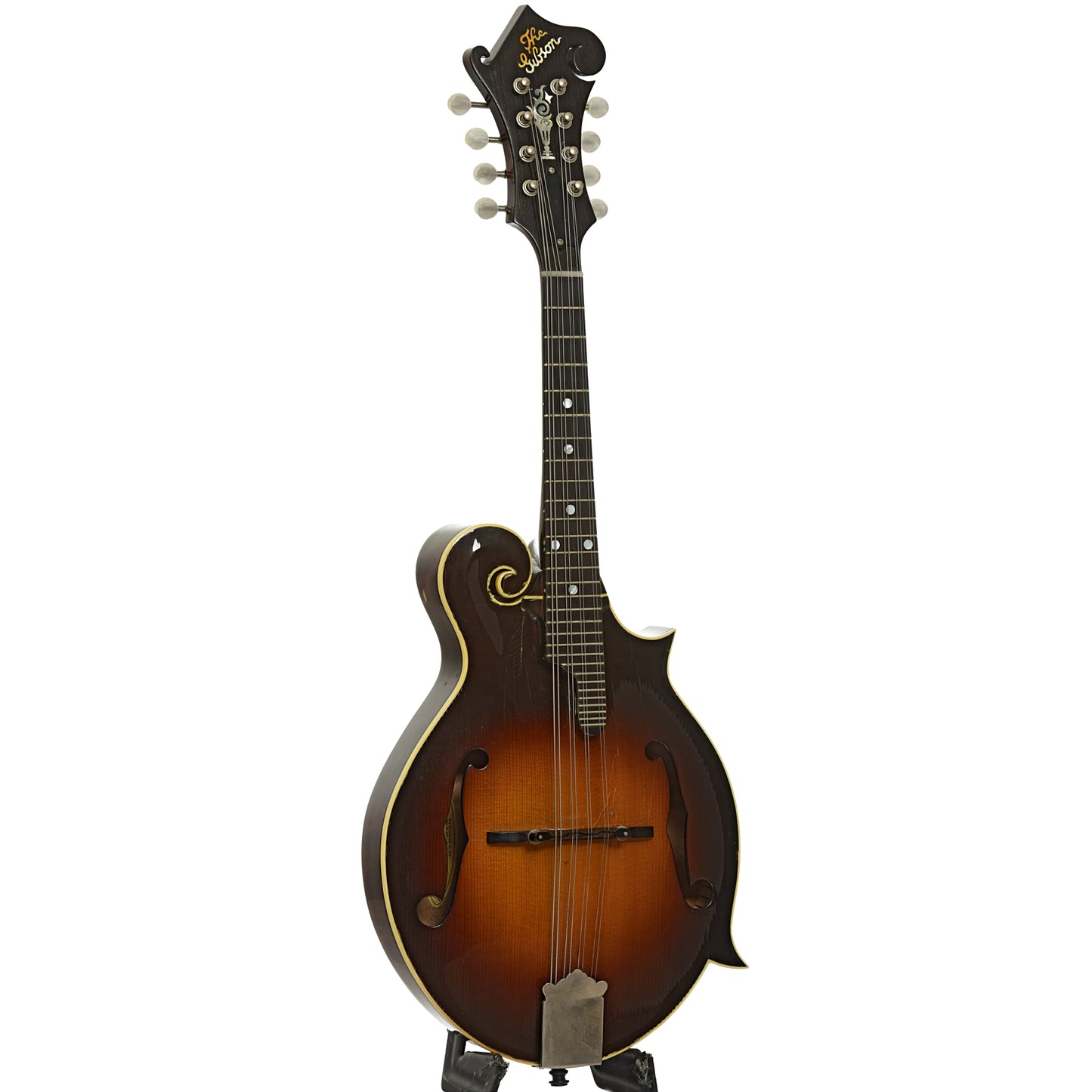 Full front and side of Gibson F-5G Mandolin