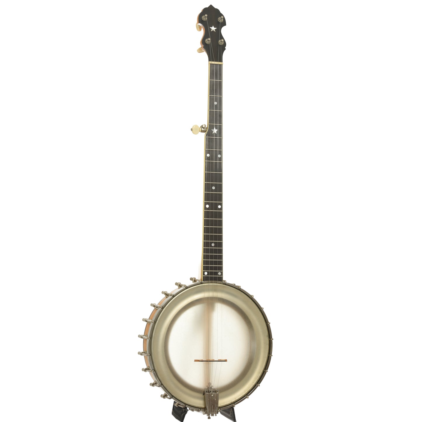Full front and side of Bart Reiter Professional Openback Banjo