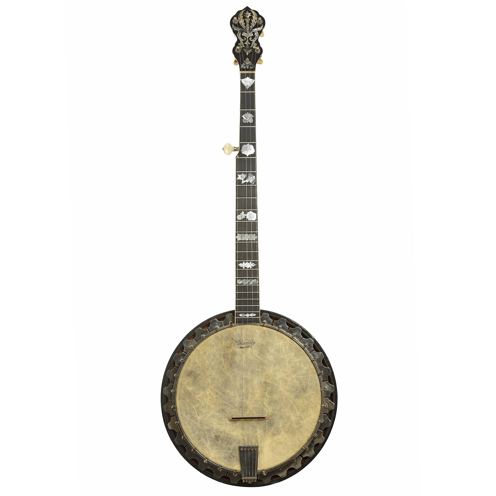Full front of Vega Vegaphone Professional Conversion Openback Banjo