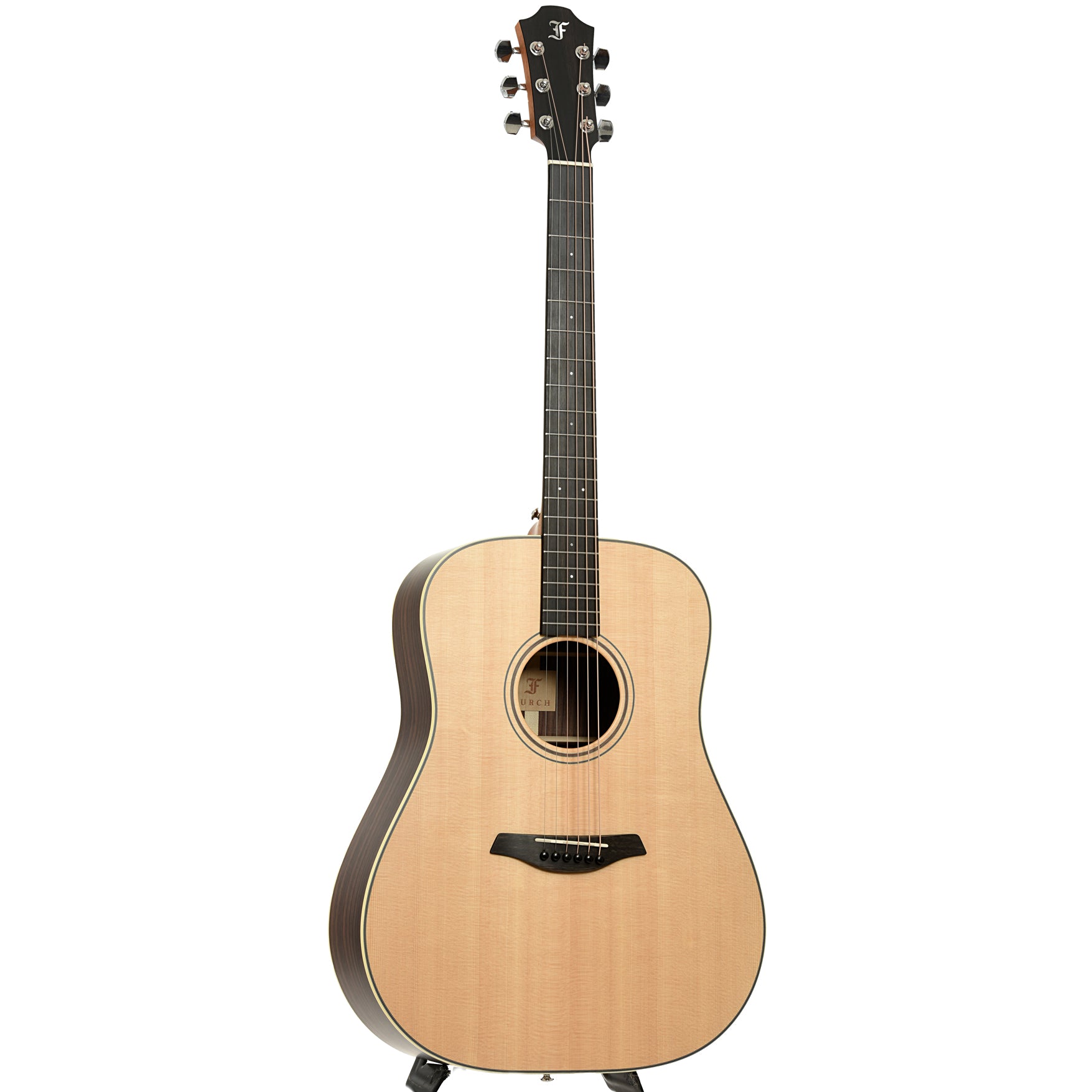 Full front and side of Furch Green D-SR LH Dreadnought Acoustic Guitar 