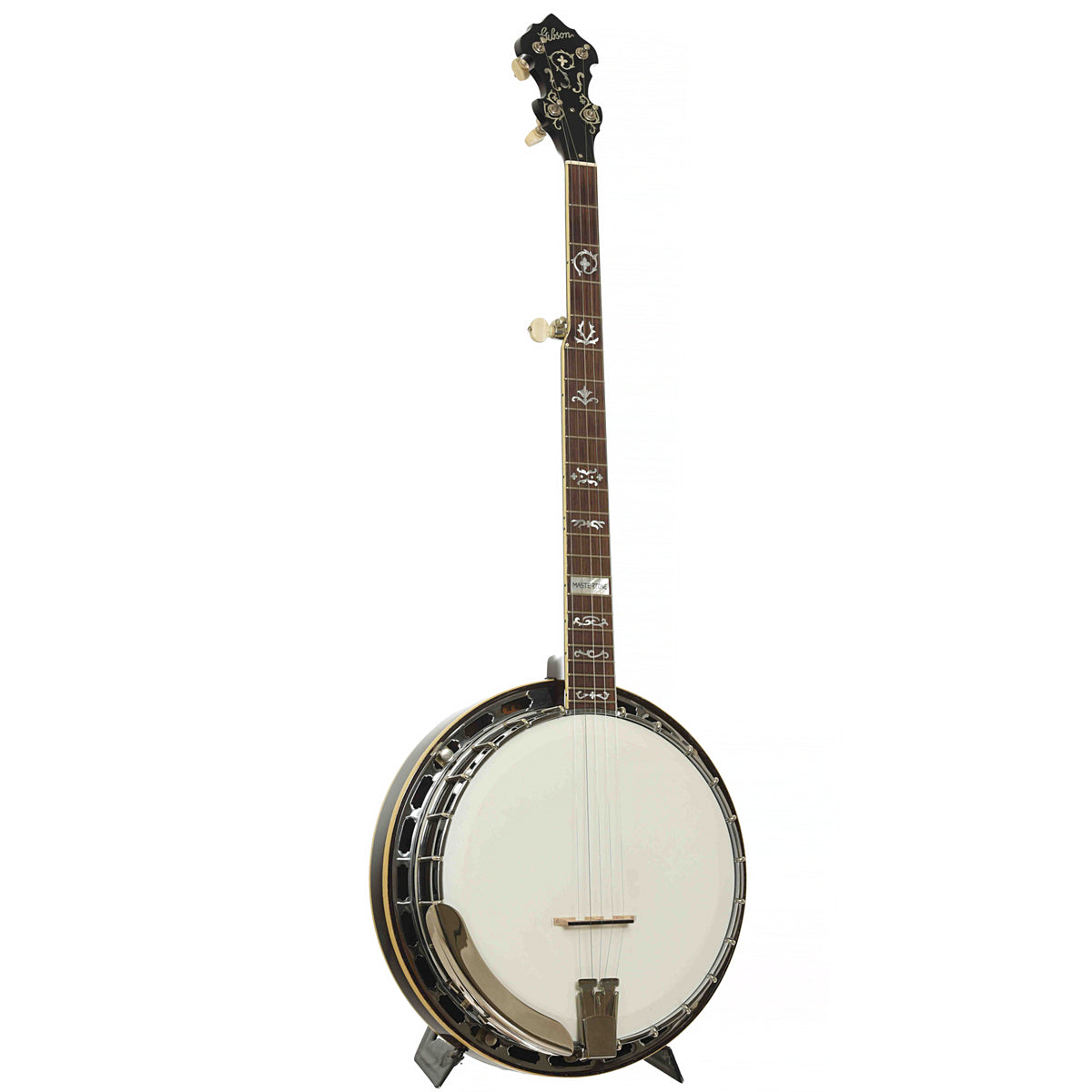 Full Front & Side of Gibson TB-3 Conversion Resonator Banjo