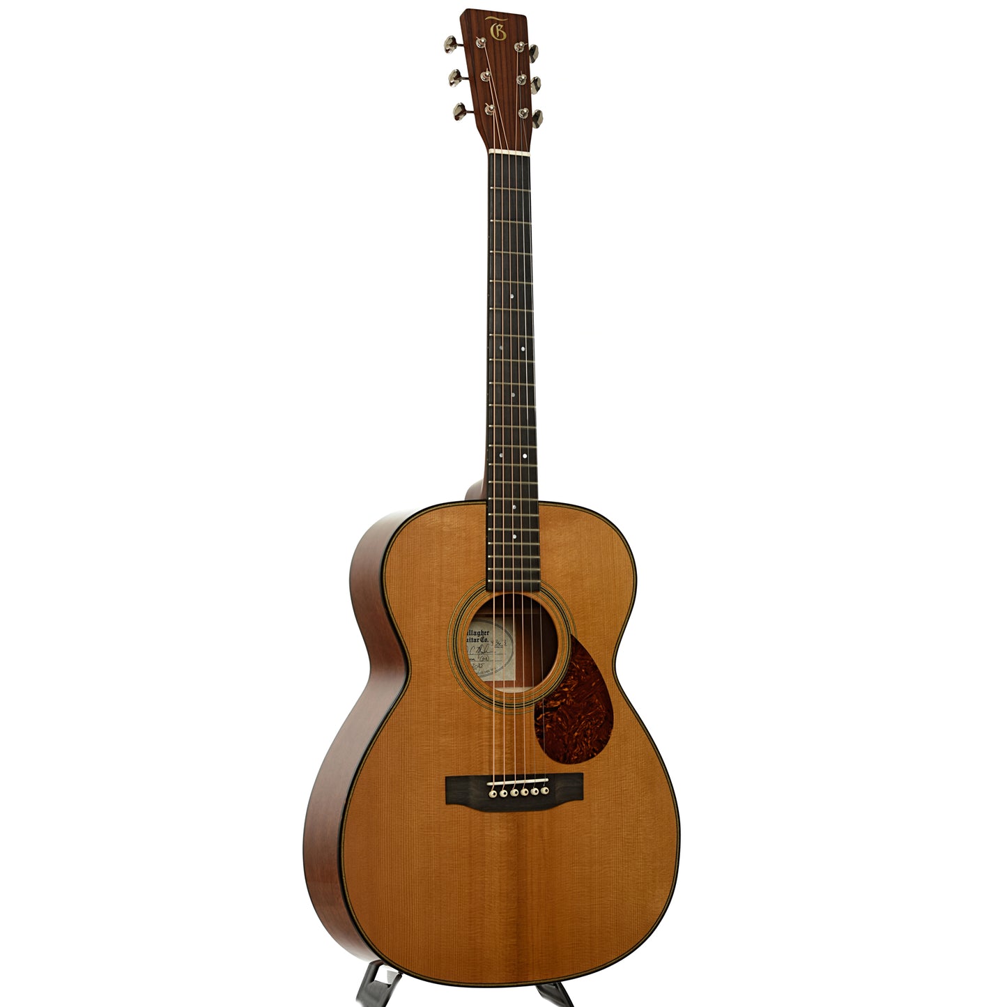 Full front and side of Gallagher Bluegrass Bell GA Acoustic Guitar