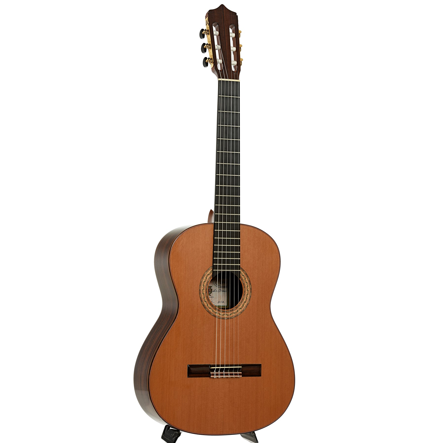 Full front and side of LoPrinzi International Concert Classical Guitar