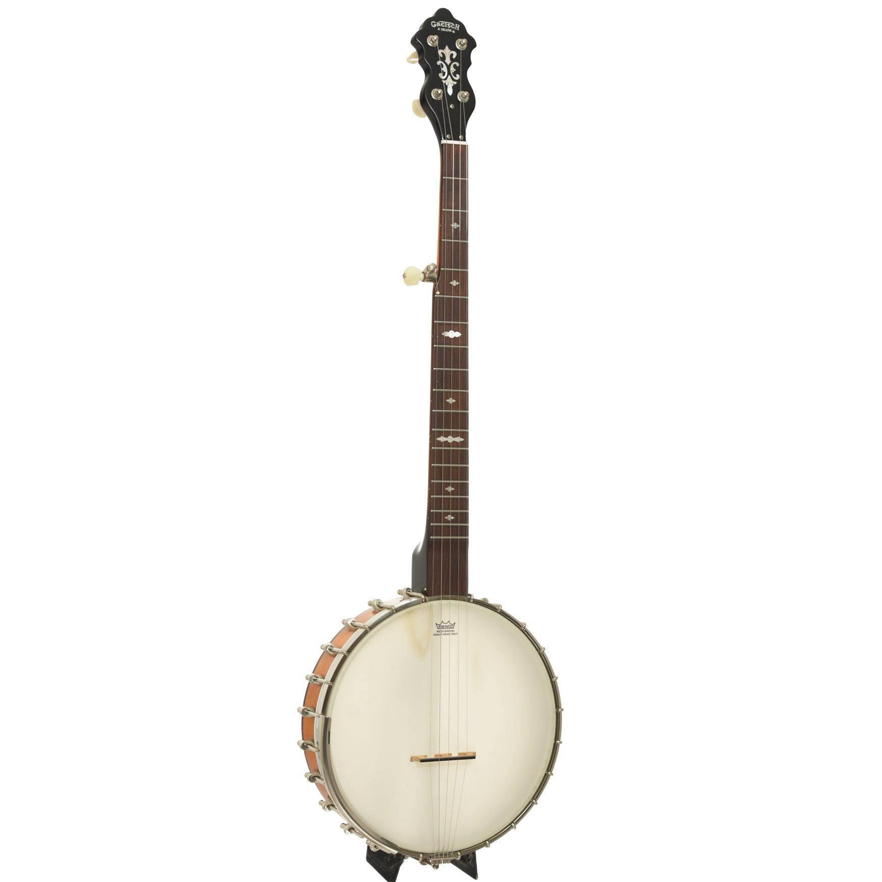 Full front and side of Gretsch G9451 Dixie Deluxe Openback Banjo