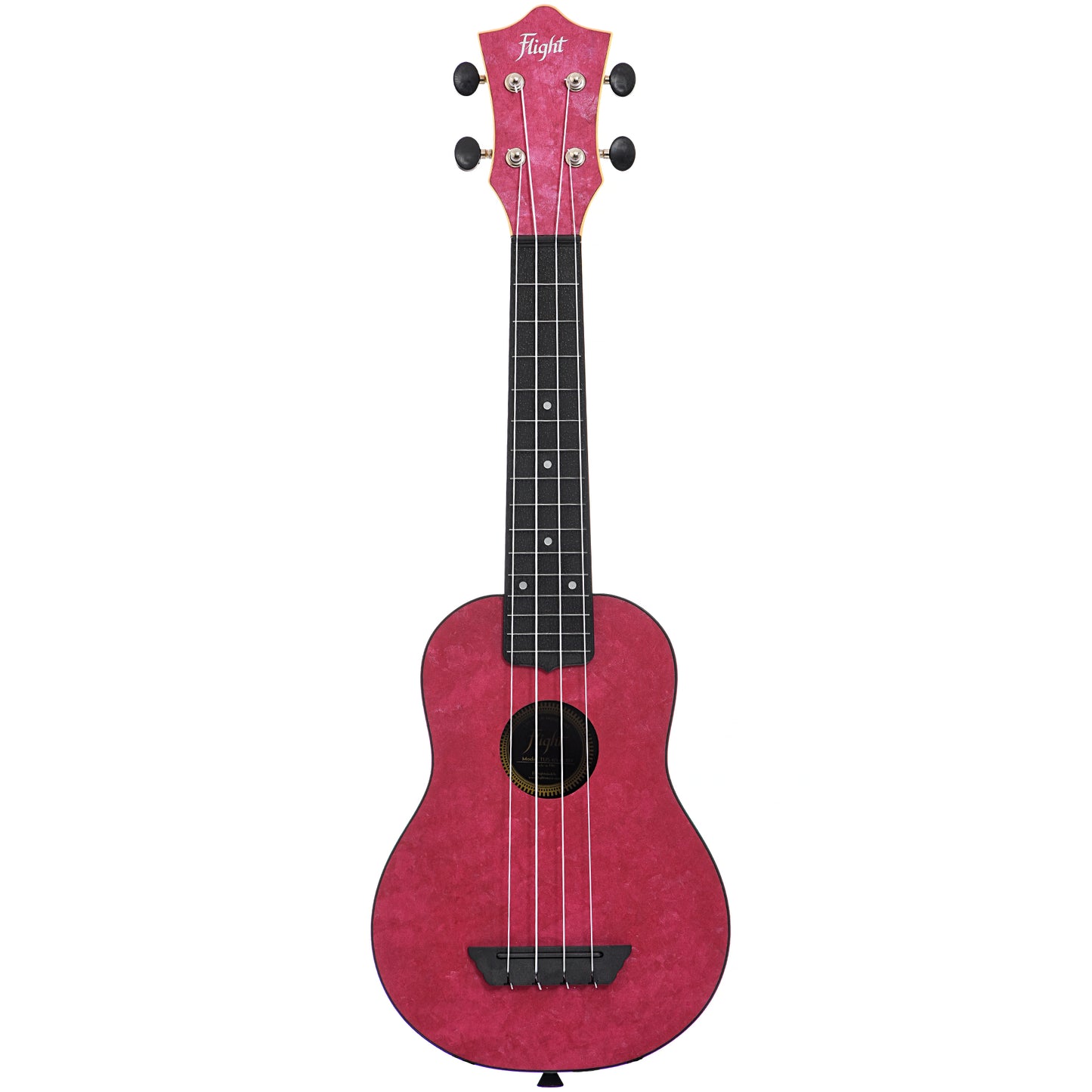 Full front of Flight Travel Series TUS65 Ruby Soprano Uke