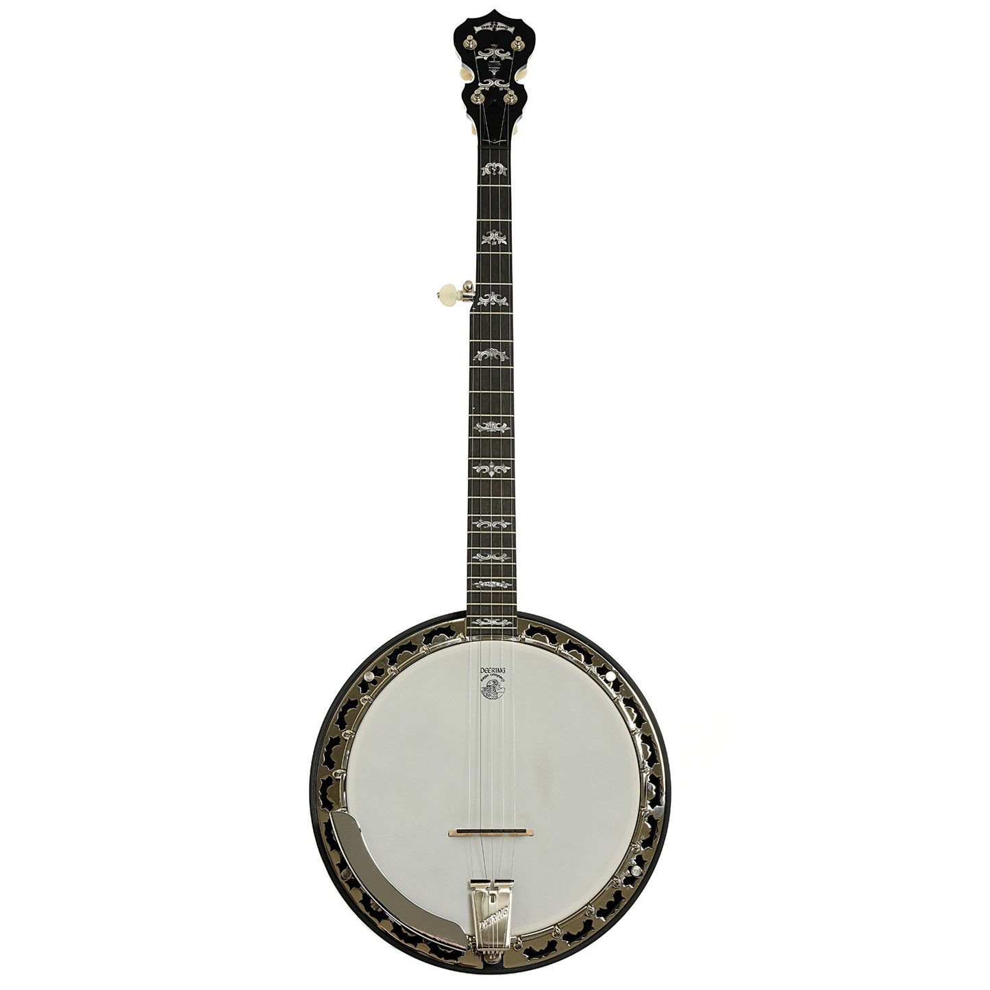 Full front of Deering Eagle II Resonator Banjo 
