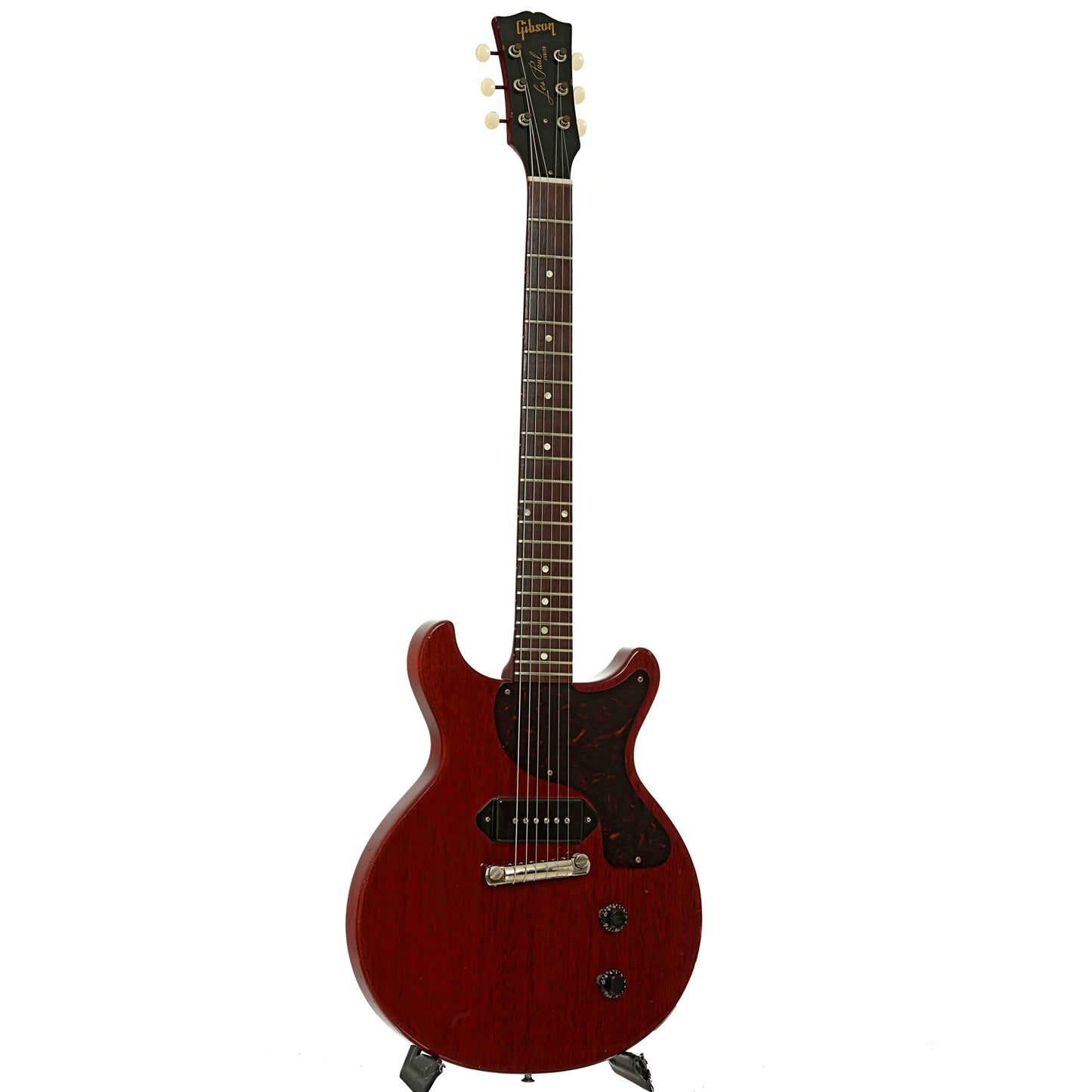 Full front and side of Gibson Les Paul Jr. Electric Guitar 