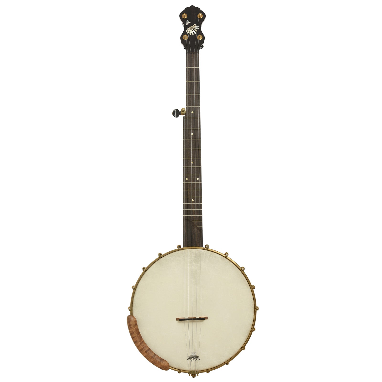 Full front of Ozark Banjo Co. Maple Whyte Laydie 12" Openback Banjo