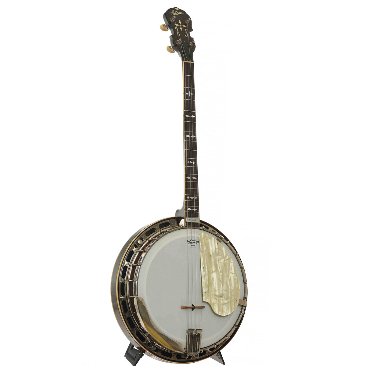 Full Front & Side of Gibson TB-3 Tenor Banjo
